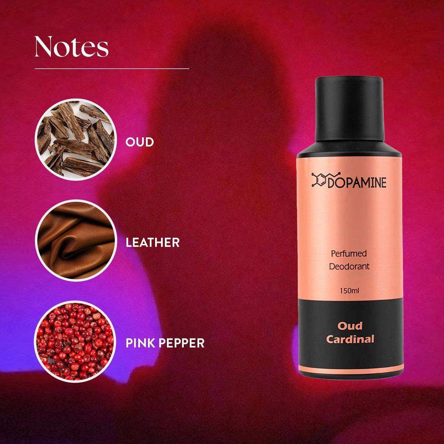 DOPAMINE OUD Cardinal + Passion 150ml x 2 Unisex Perfumed Deo - Image 5