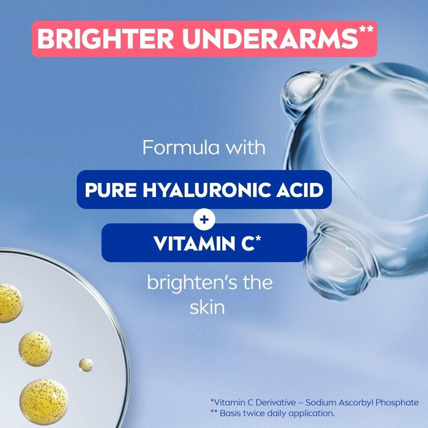 Image of NIVEA Derma Control Eventone Roll On, 0% Alcohol, Pure Hyaluron & Vit C for Women Deodorant Roll-on - For Women