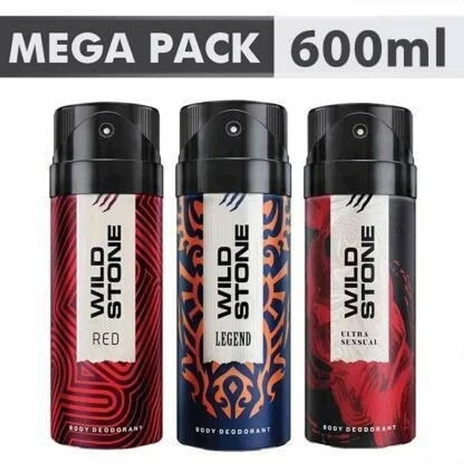 Wild Stone Ultra Sensual , Red & legend (200 ml Each) Deodorant S