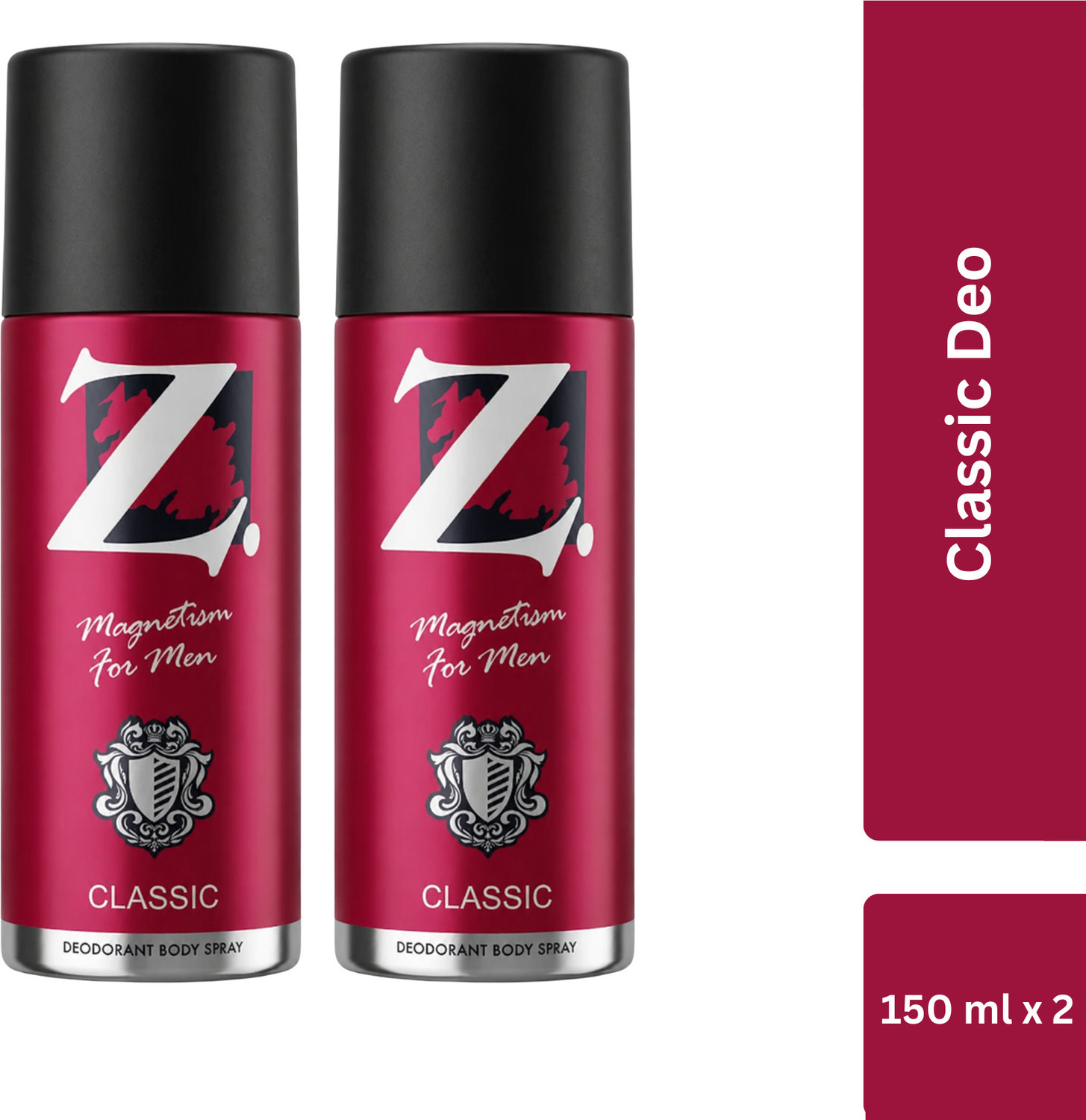 Image of Z - Magnetism for Men DEO 150ML PACK OF 2 (300ML) Deodorant Spray - For Men