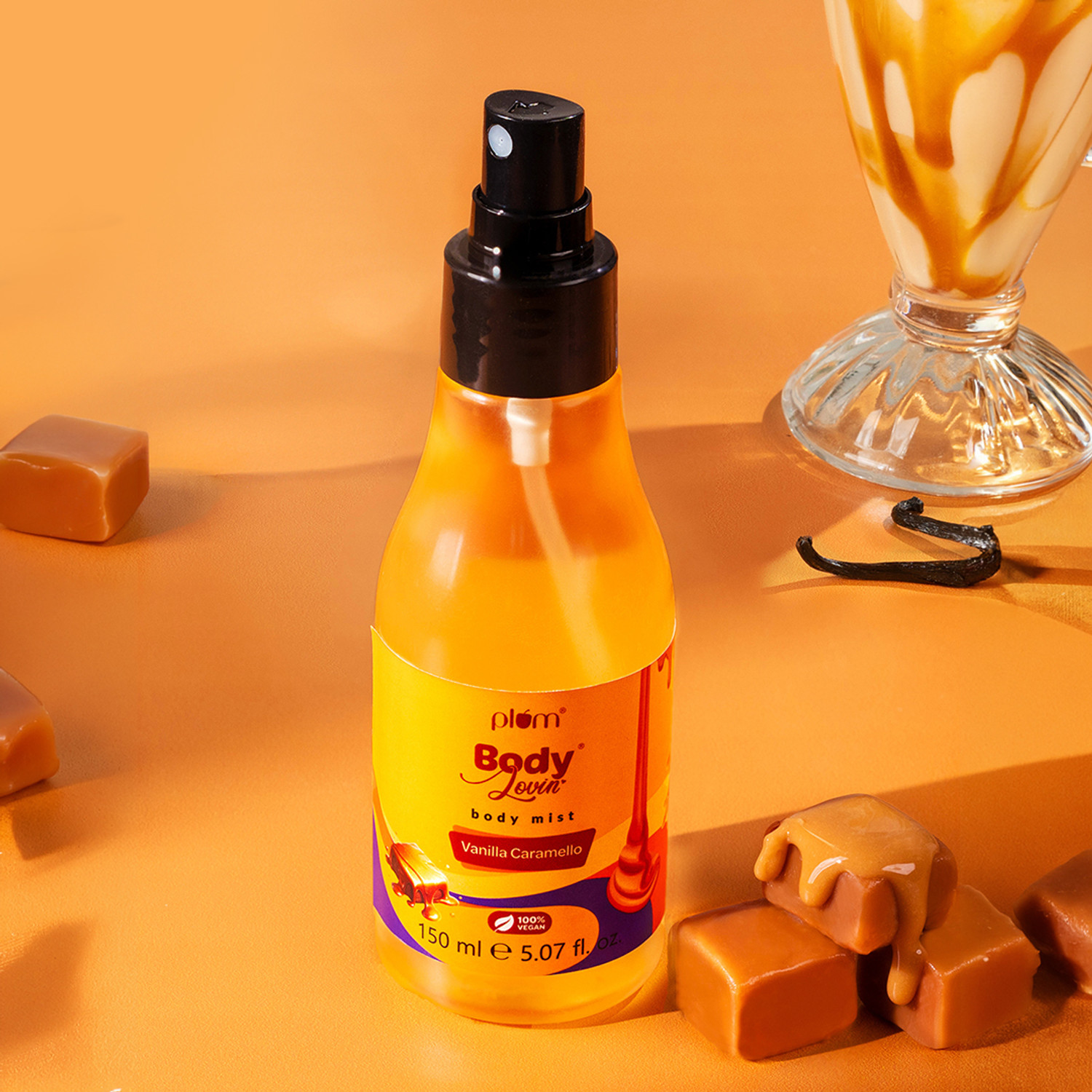 Image of Plum BodyLovin' Vanilla Caramello| A Long Lasting Delicious Vanilla Caramel Fragrance Body Mist - For Men & Women