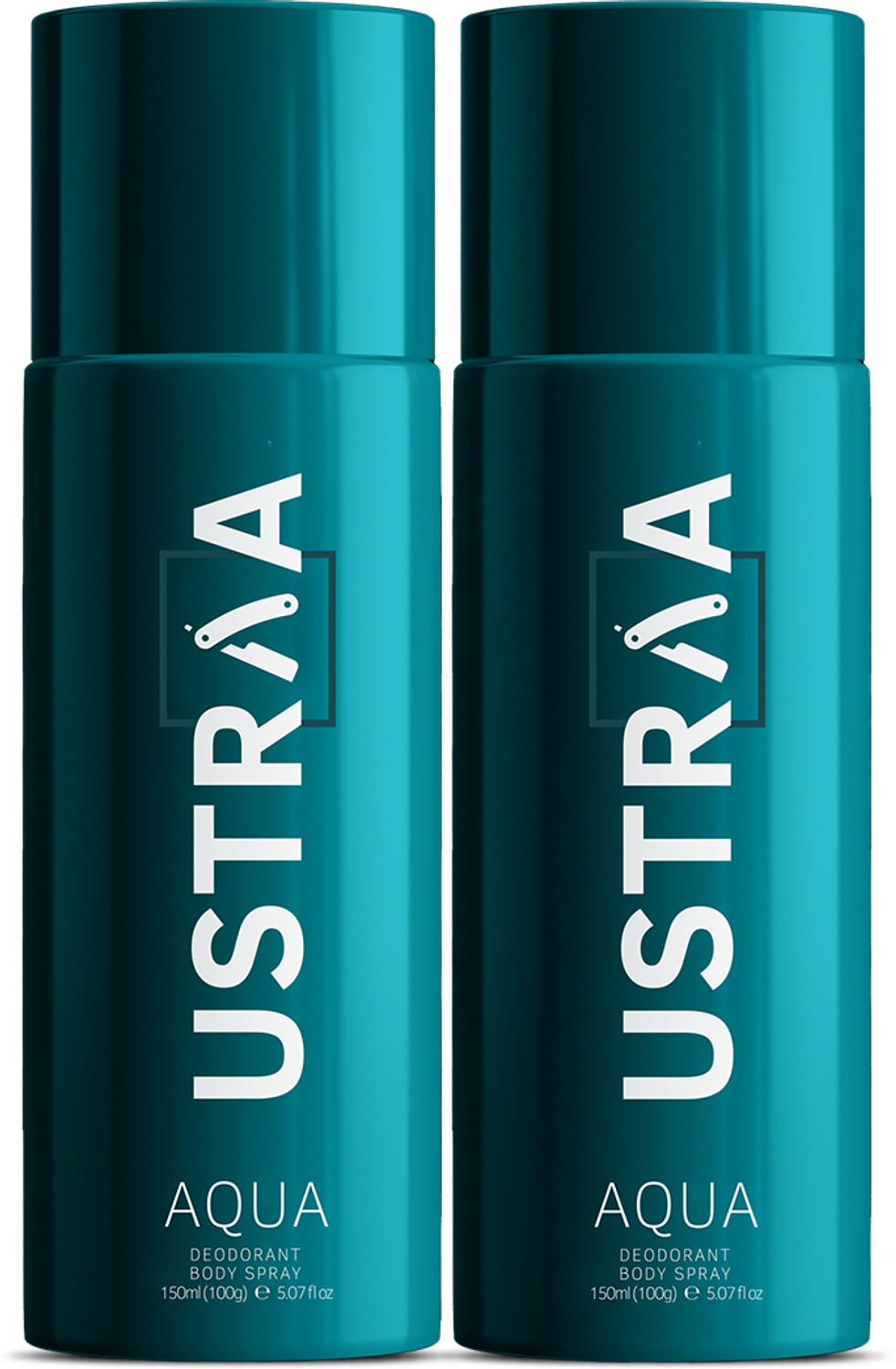 Image of USTRAA Aqua Deodorant | Refreshing Aquatic Fragrance | Keeps Odour in Check Deodorant Spray - For Men