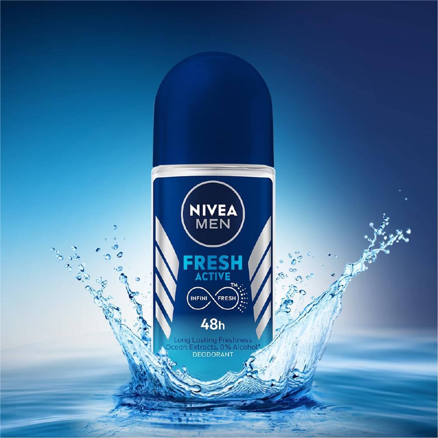 NIVEA Men Fresh Active 48H Freshness Deodorant Roll-on 100ml - Image 2