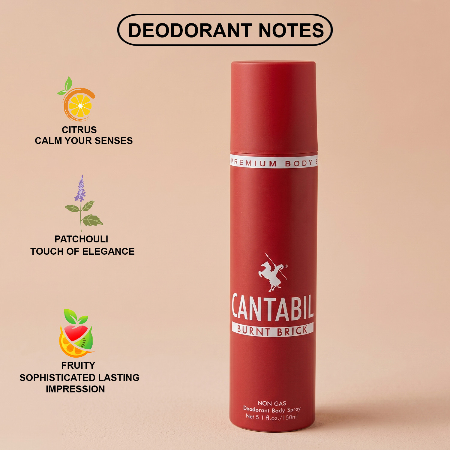Image of CANTABIL Silver Amber ,Midnight Date ,Burnt Brick Unisex Long Lasting No Gas Deodorant Spray - For Men & Women