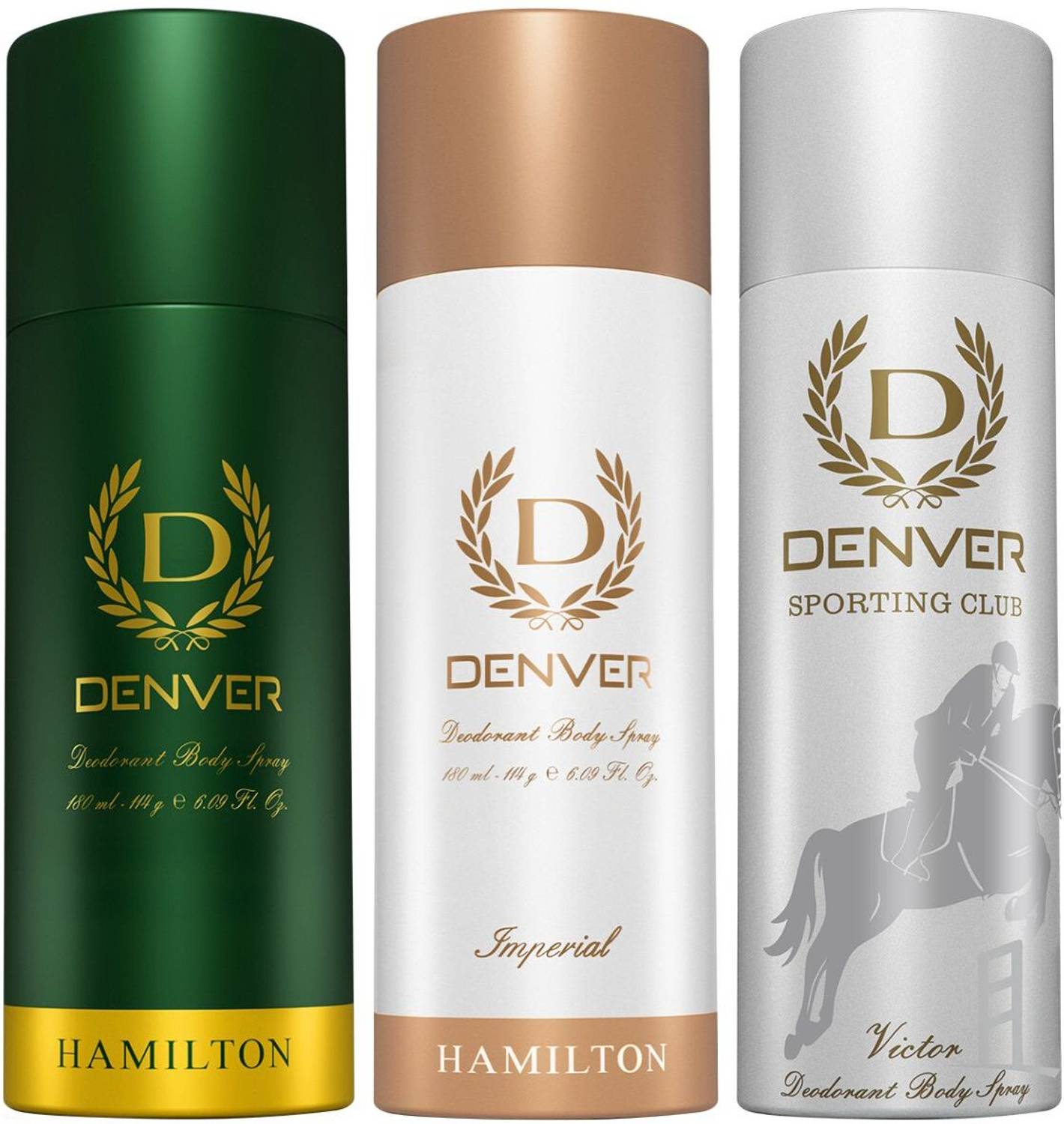 DENVER Imperial, Hamilton and Victor Deodorant Spray - For Men