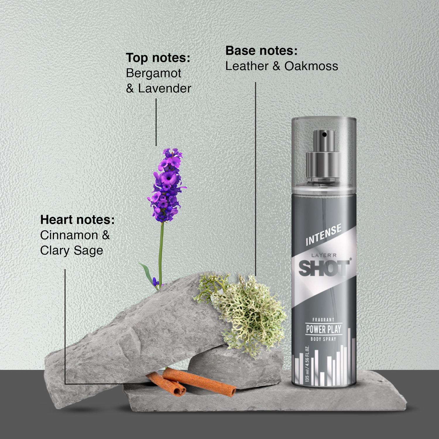 Image of LAYER'R Shot Power Play Fragrant Long Lasting Fragrance Body Spray - For Men