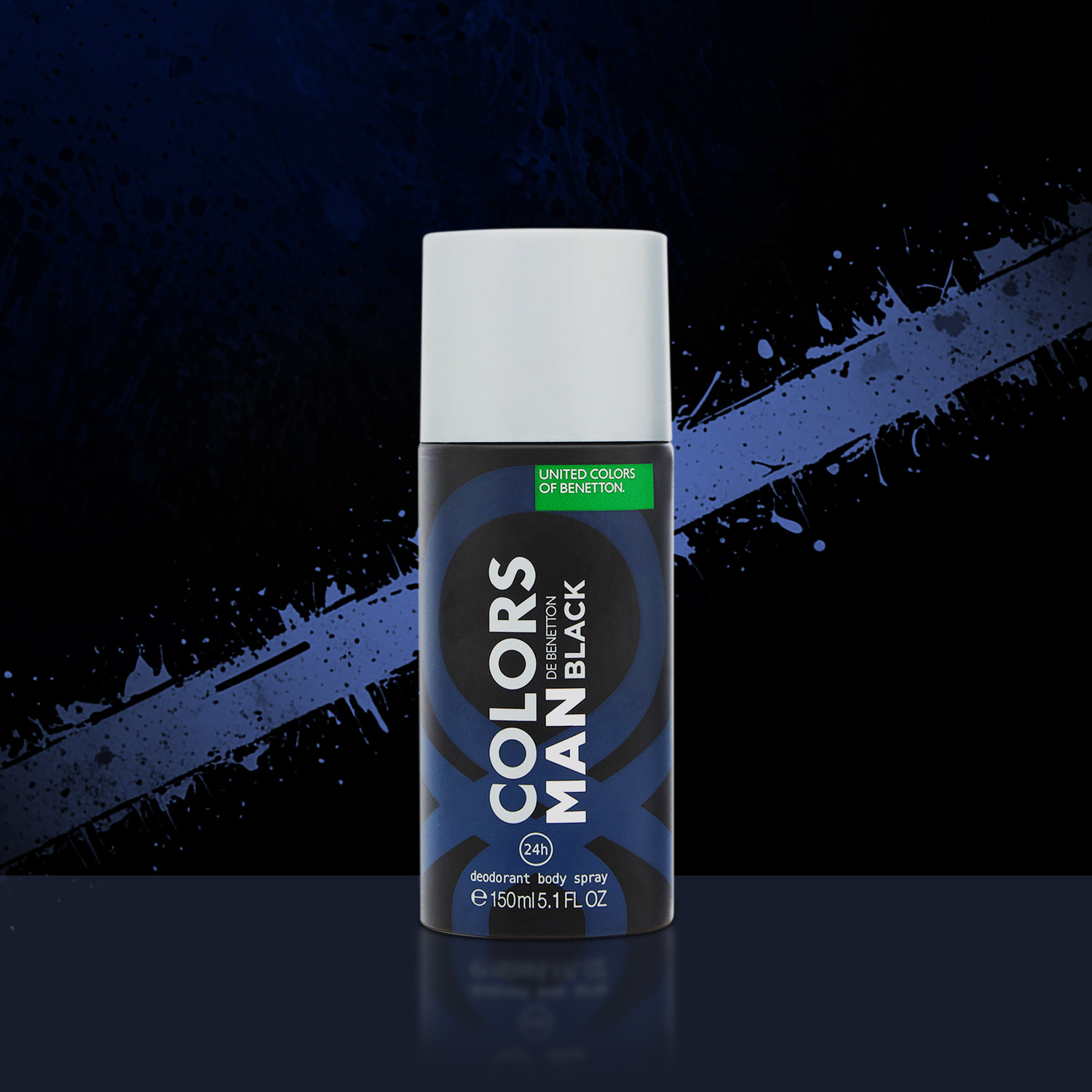 Image of United Colors of Benetton Man Black Deodorant Spray - For Men