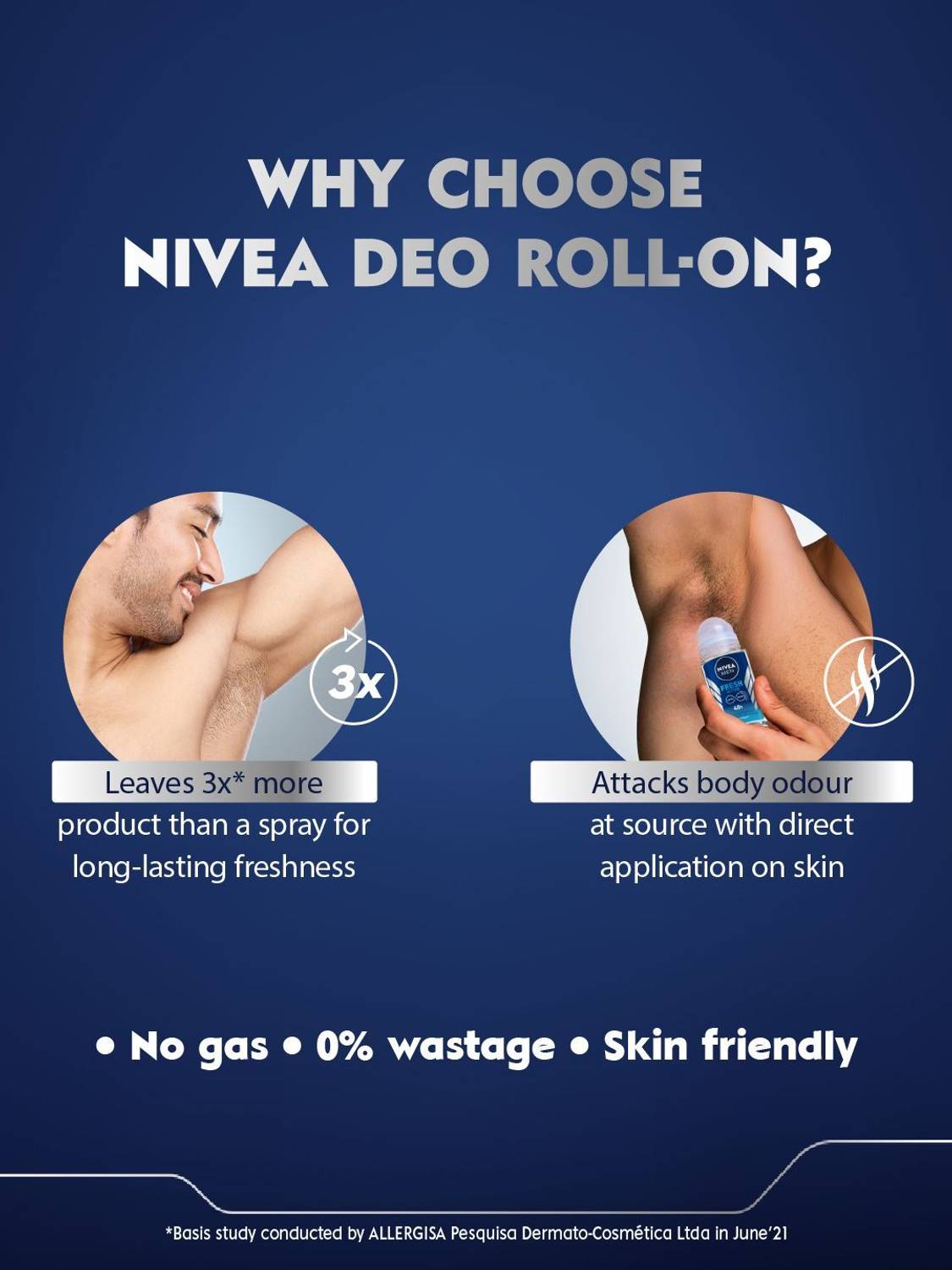 NIVEA Fresh Active Deodorant Roll-on 50ml - Image 3