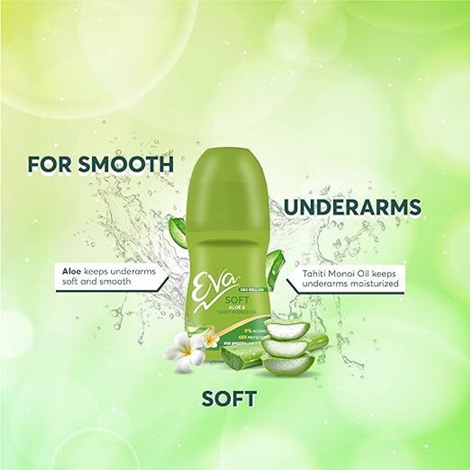 Image of EVA Soft & Splash Roll On Combo|For Fresh & Smooth Deodorant Roll-on - For Women (100 ml, Pack of 2)
