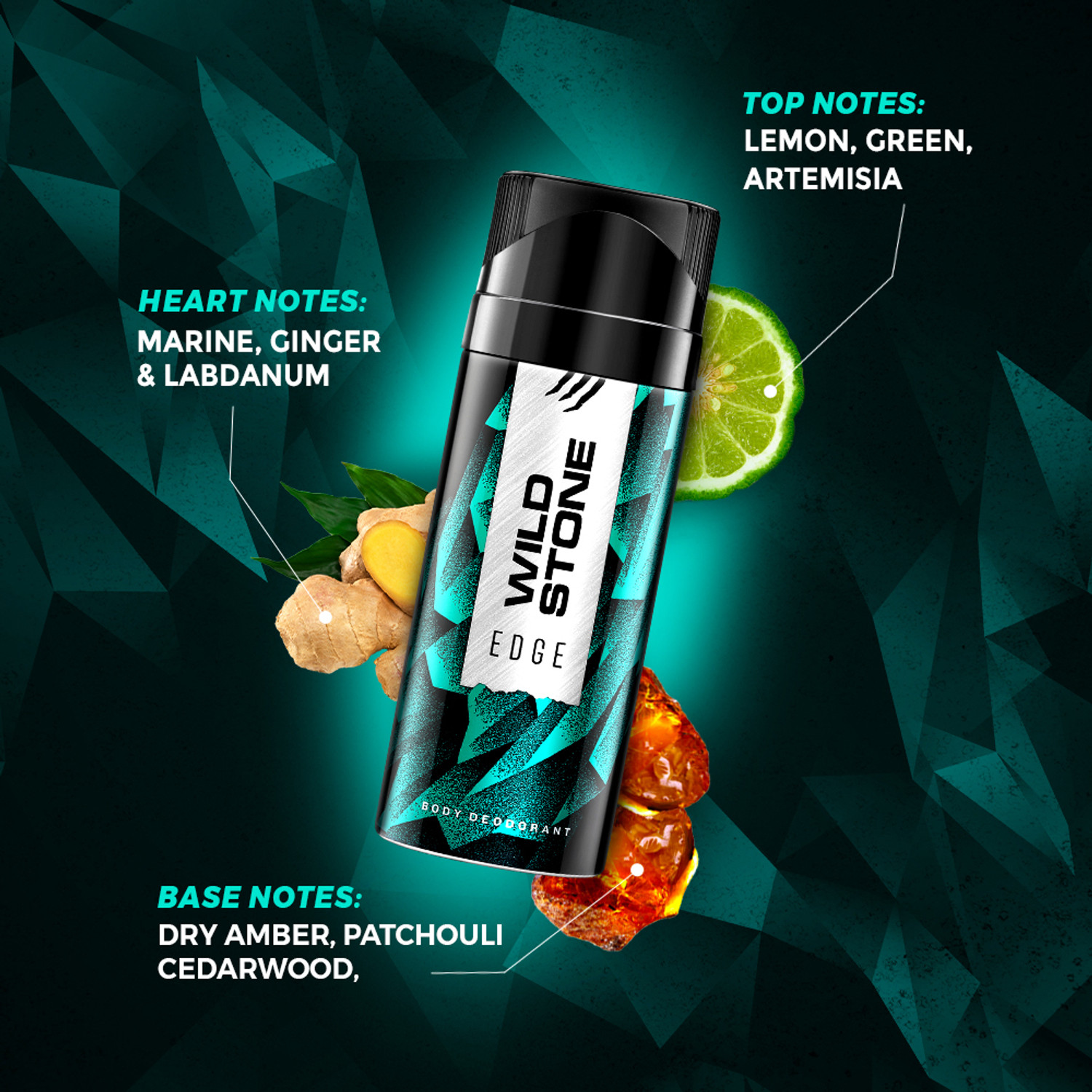 Image of Wild Stone EDGE Deodorant Spray for Men | Long-Lasting Freshness & Energizing Fragrance | Deodorant Spray - For Men