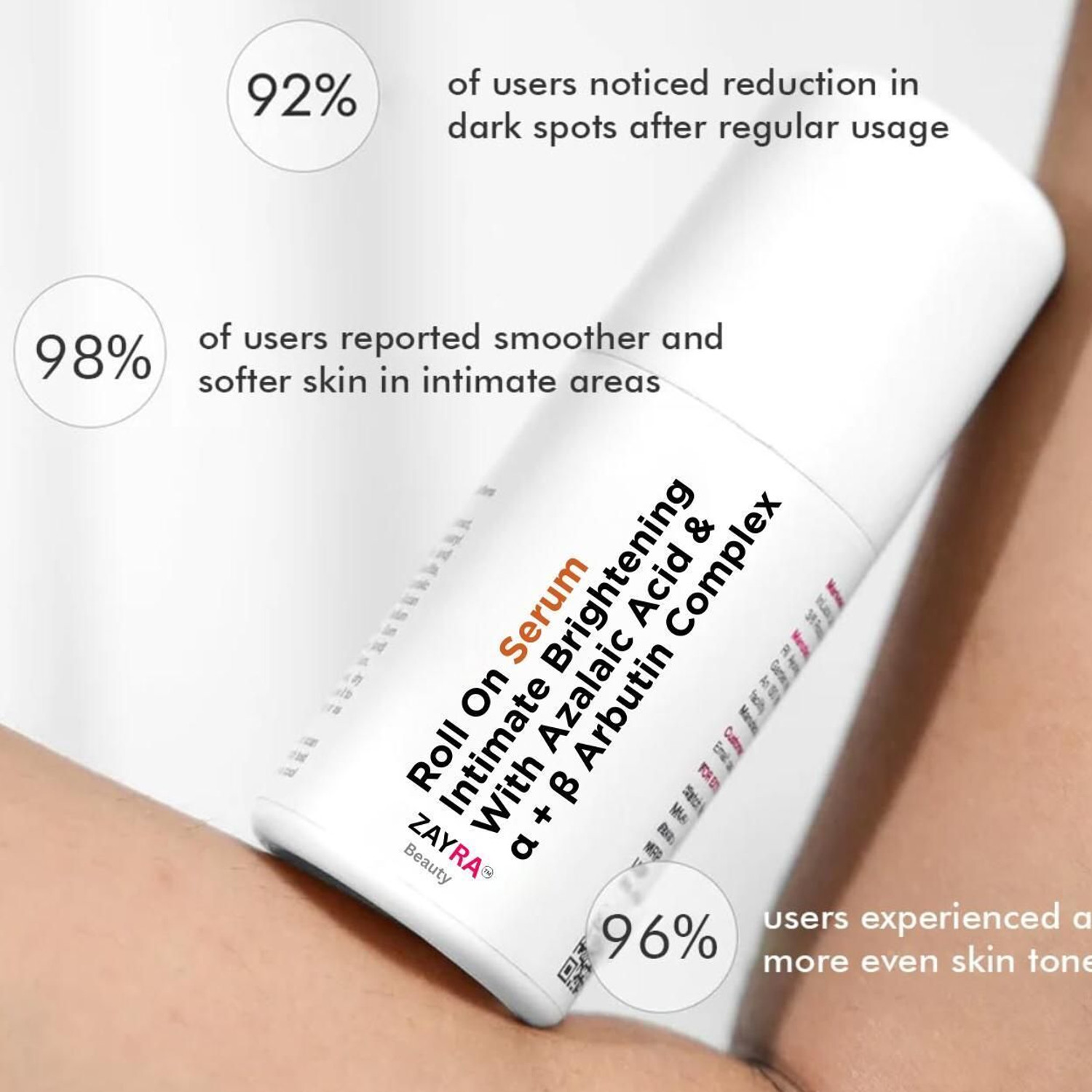 Image of zayrabeauty Intimate Brightening Roll-On Serum with Azelaic Acid & Alpha Arbutin Deodorant Roll-on - For Women