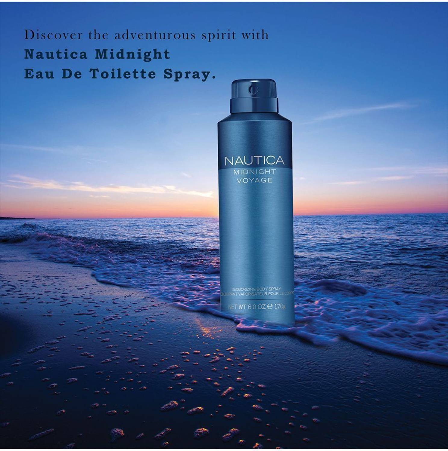 Nautica Midnight Voyage Body Spray for Men, Blue - Image 4