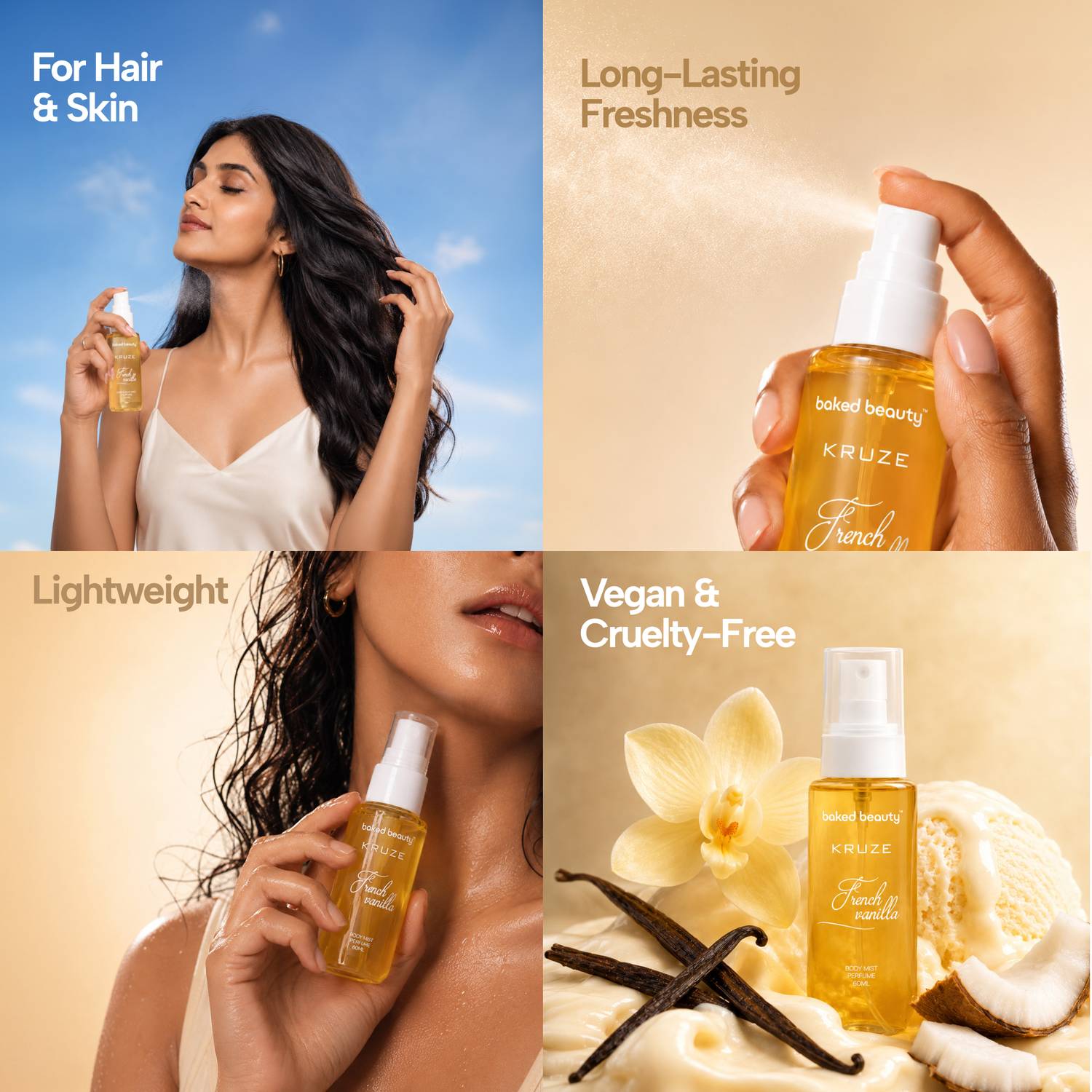 BAKED Kruze French Vanilla Body Mist 60ml - Image 3