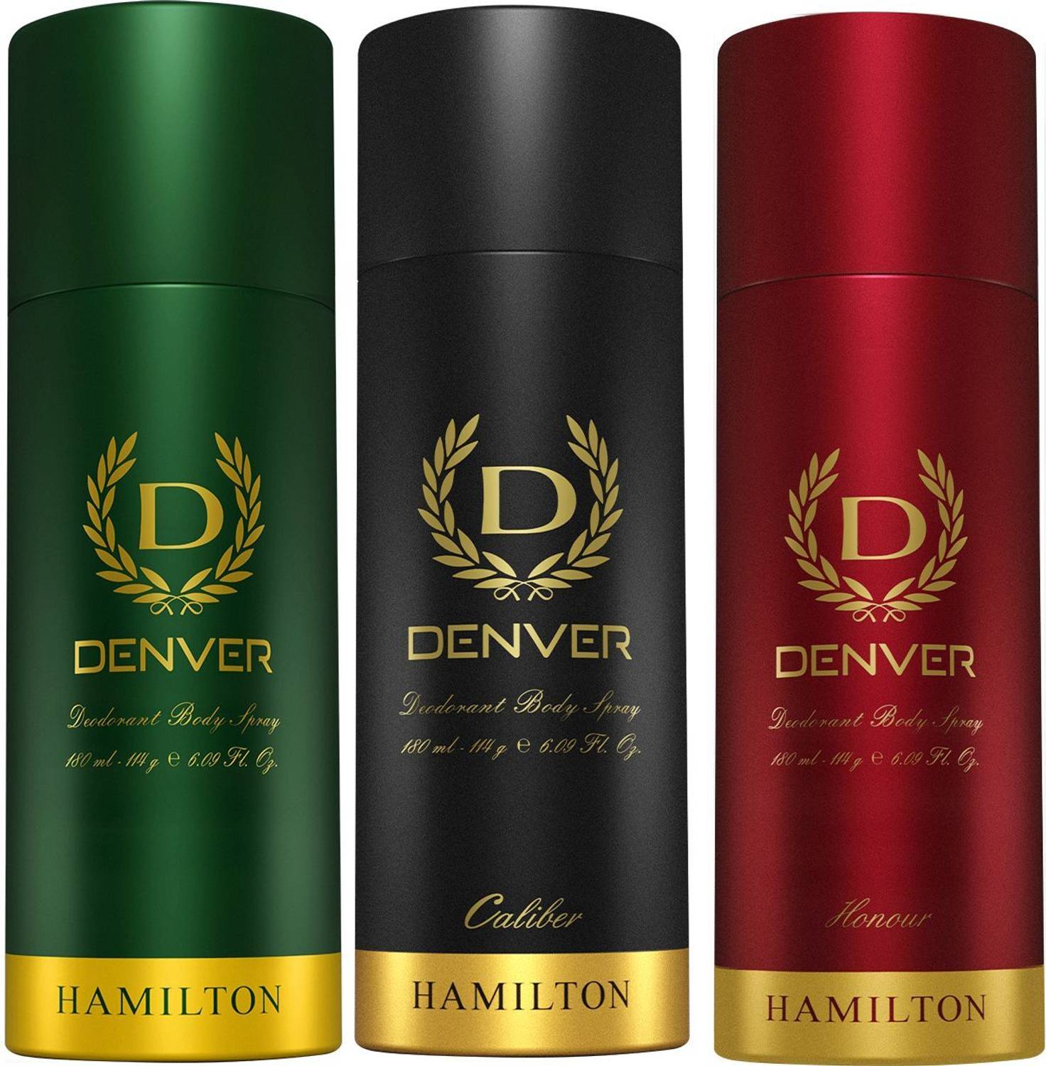 DENVER Hamilton, Caliber and Honour Body Spray - For Men (540 m