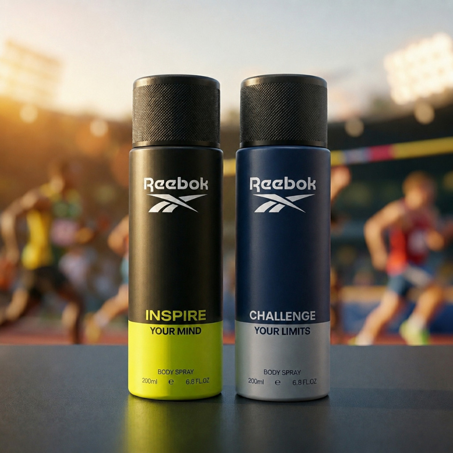 Image of REEBOK Challenge + Inspire Long Lasting Deodorant Body Spray Combo for Men 2x200ml Body Spray - For Men