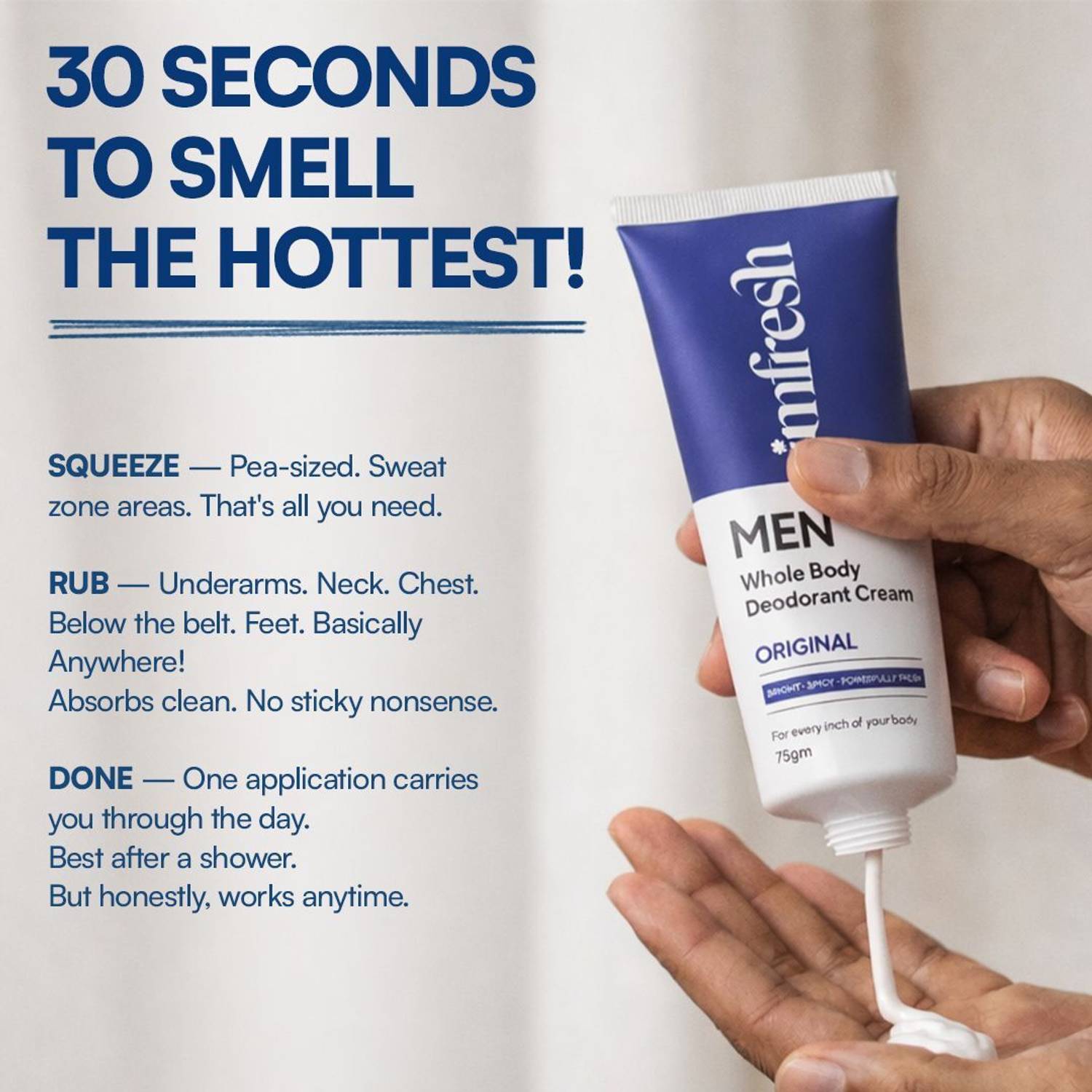 imfresh Original Whole Body Deodorant Cream - For Men - Image 3