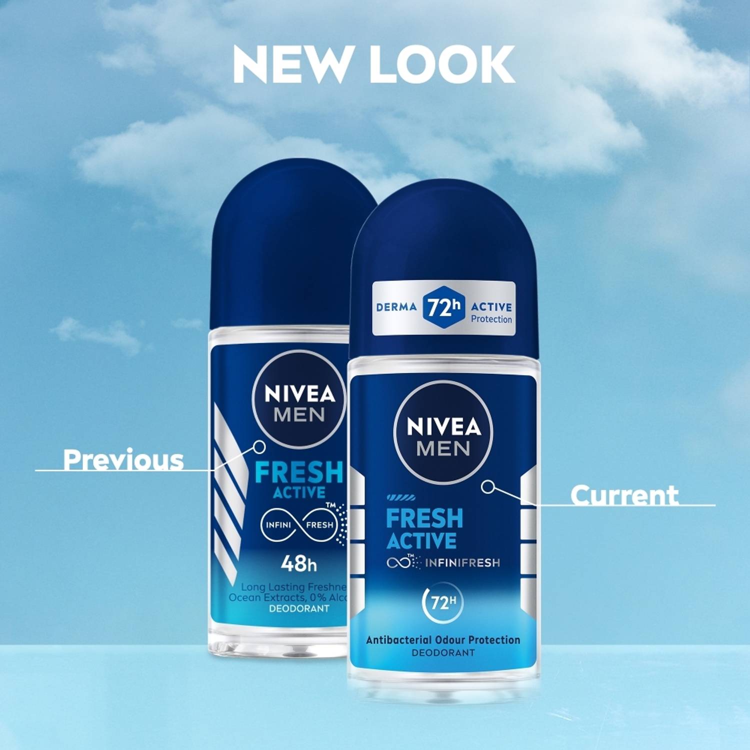 Nivea Men Fresh Active Antibacterial 72h Deodorant Roll-on - Image 4