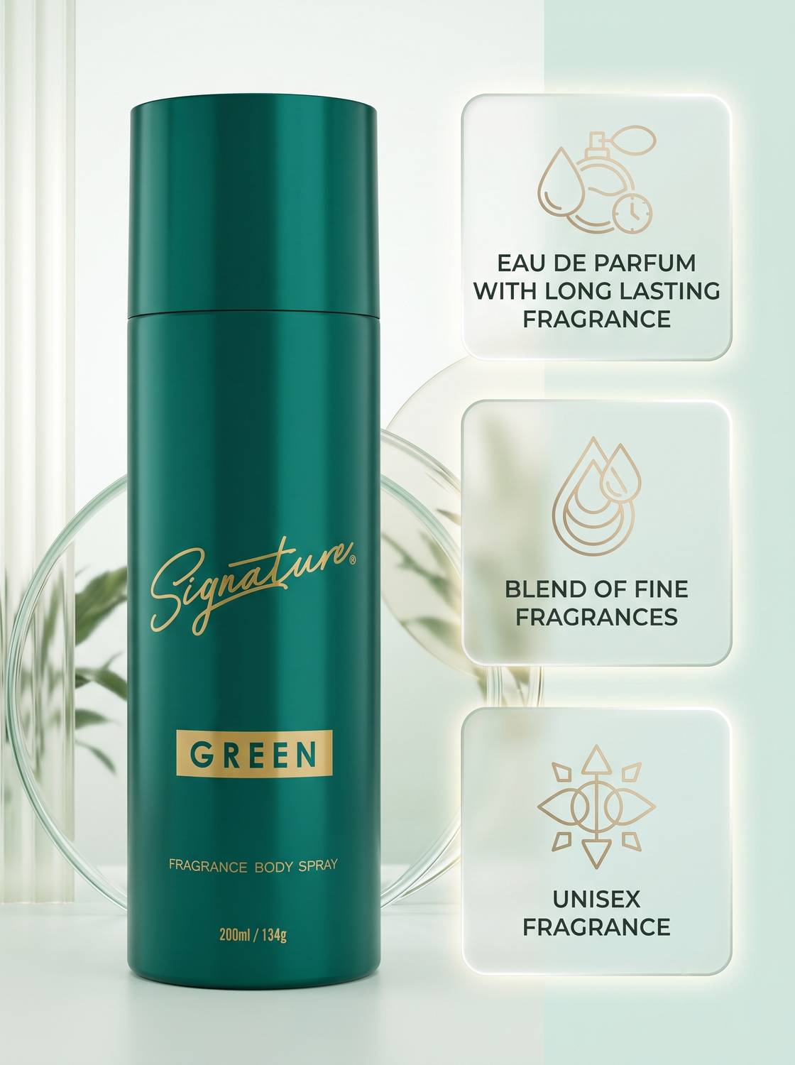 Signature Deodorant Body Spray - Green - Image 3