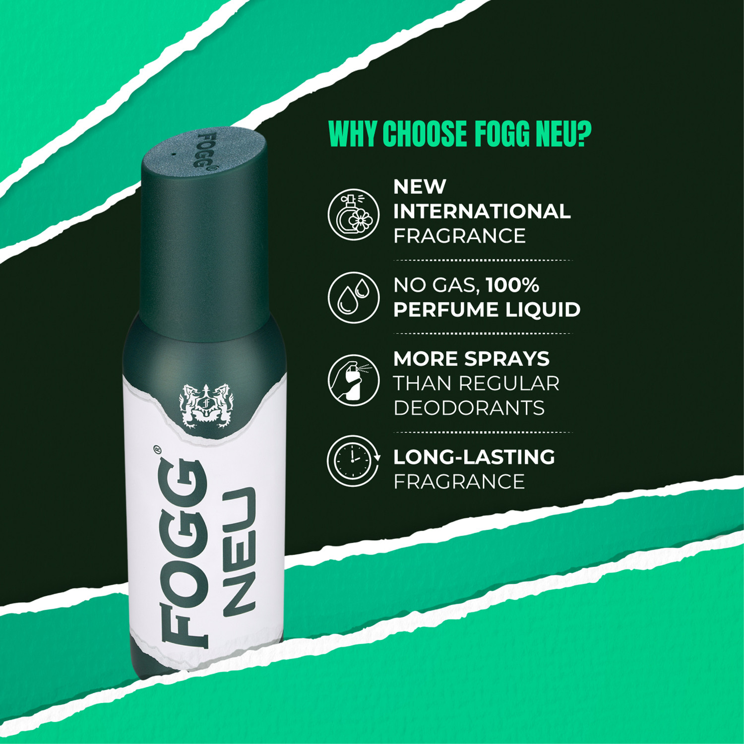 Image of FOGG Neu Fine Amber Deodorant With Long Lasting with With Long Lasting Perfume Body Spray - For Men