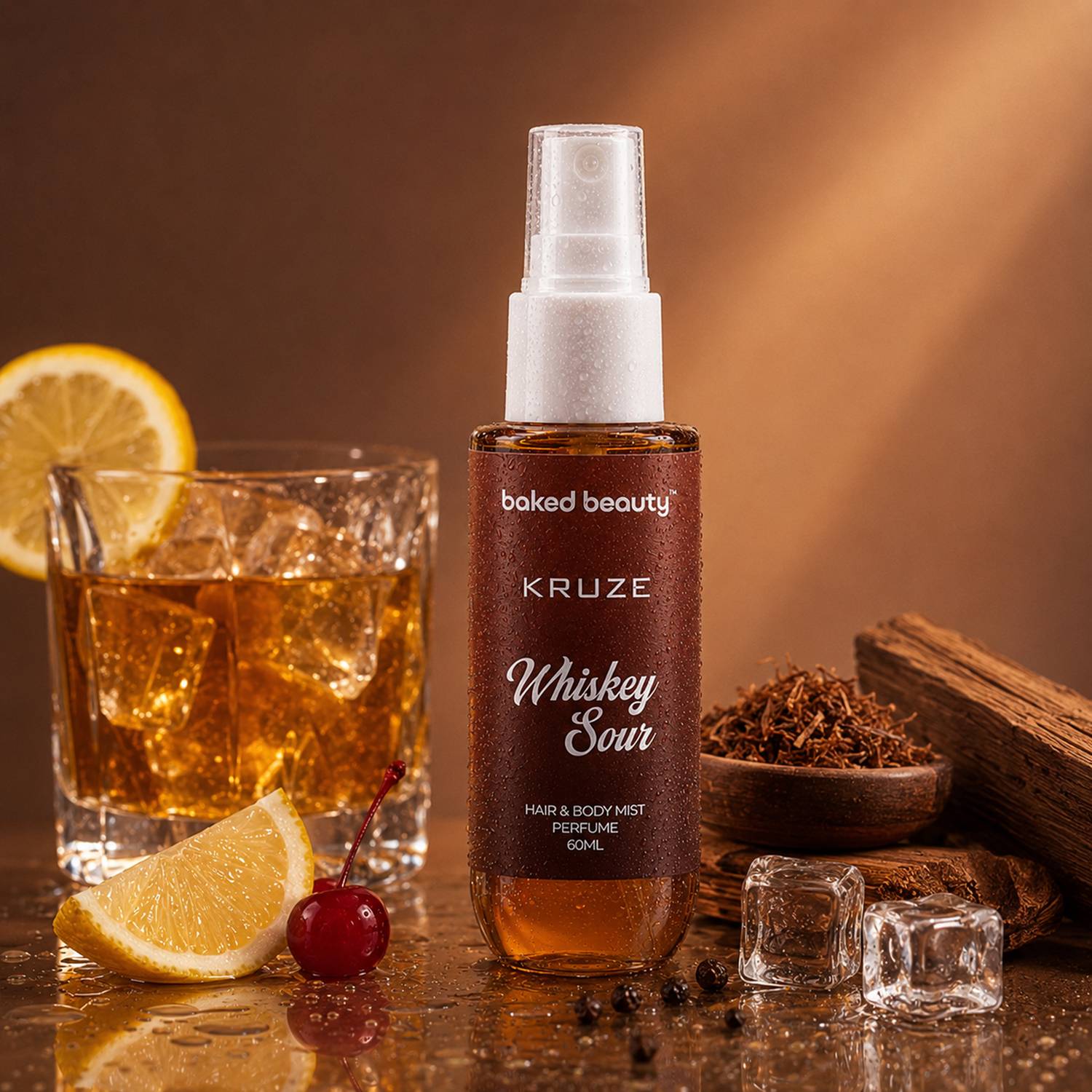 BAKED BEAUTY Kruze Whiskey Sour Body Mist Refreshing Long Lasting Fragrance Body Mist - For Women