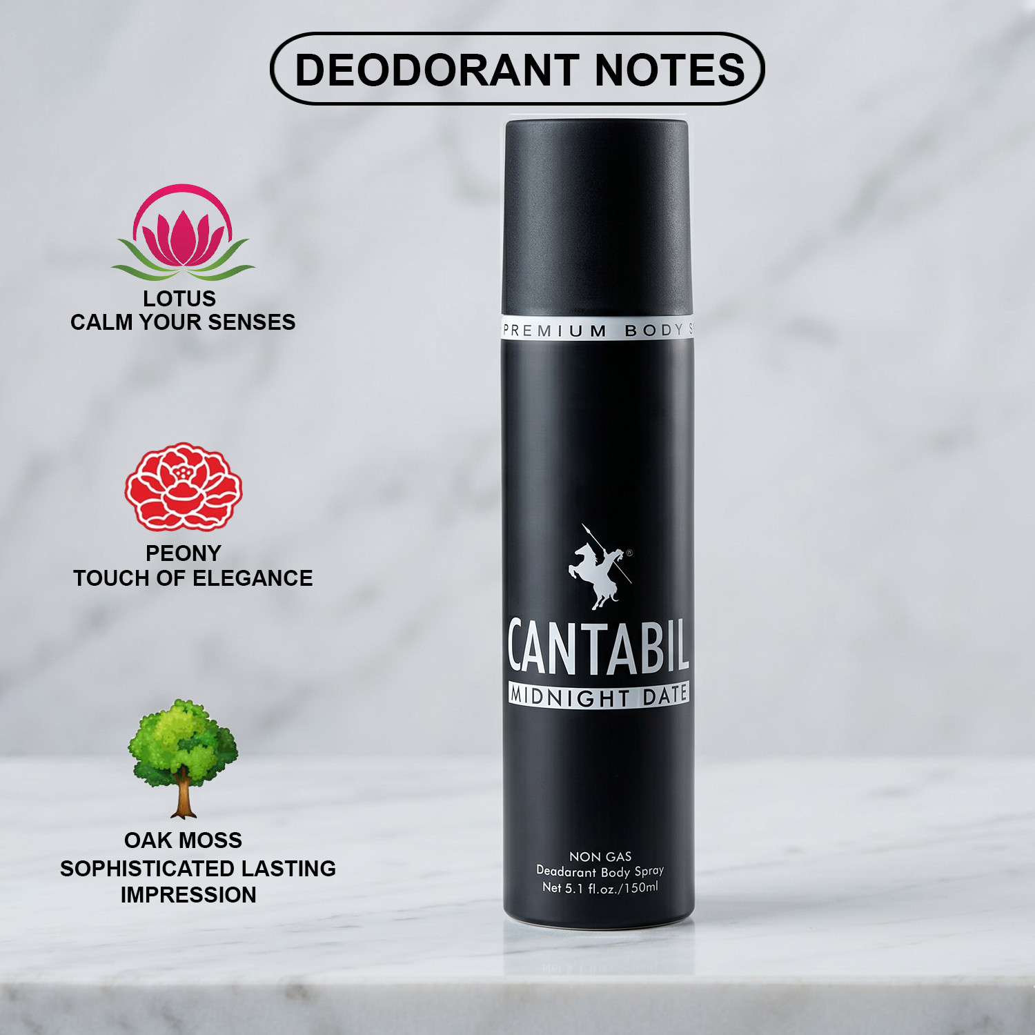 Image of CANTABIL Silver Amber ,Midnight Date ,Burnt Brick Unisex Long Lasting No Gas Deodorant Spray - For Men & Women