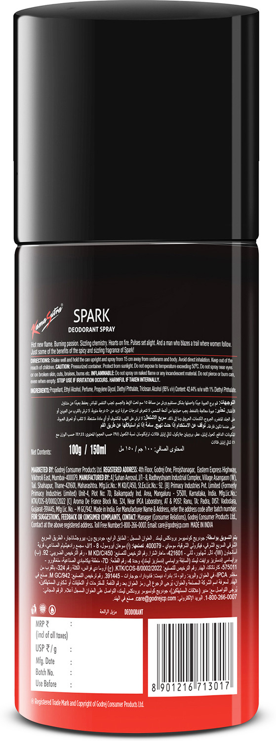 Image of KS Spark Deodorant Spray - For Men & Women