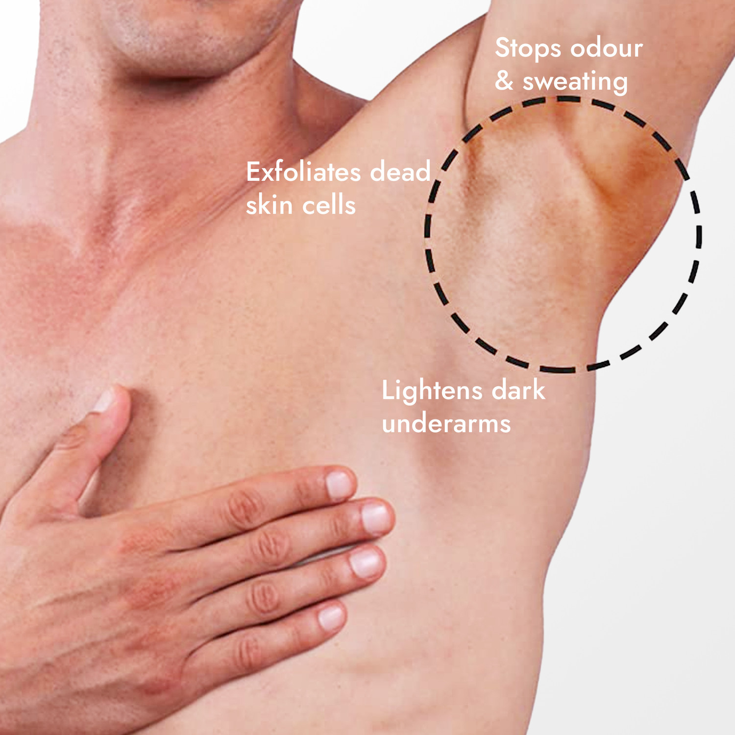 Image of Cos-IQ Brightening Underarm Roll-On Serum for Sensitive Skin, Odour Control Deodorant Roll-on - For Men