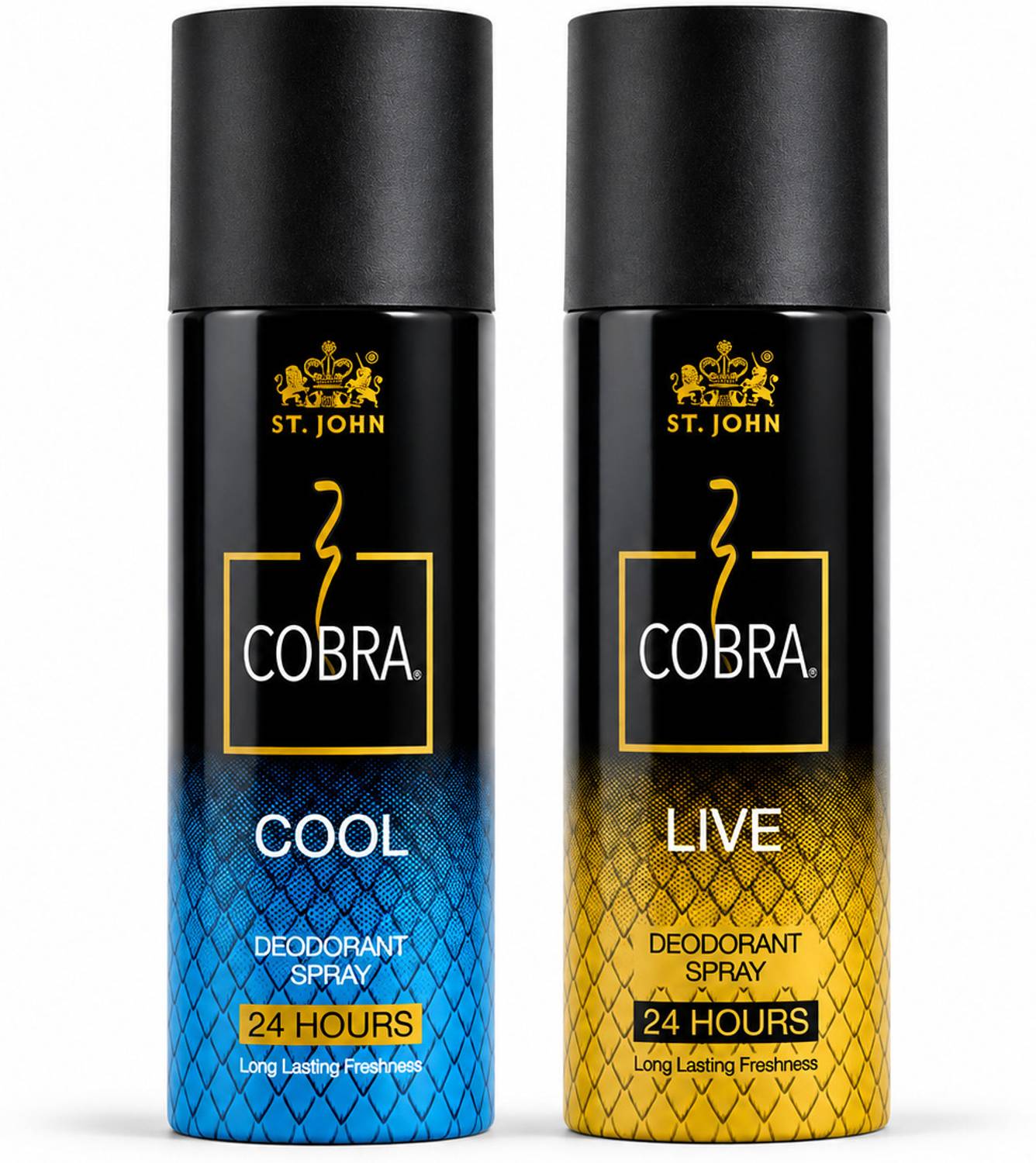 ST-JOHN Cobra Deo Cool (150 ml) & Cobra Deo Live (150 ml) Deodora