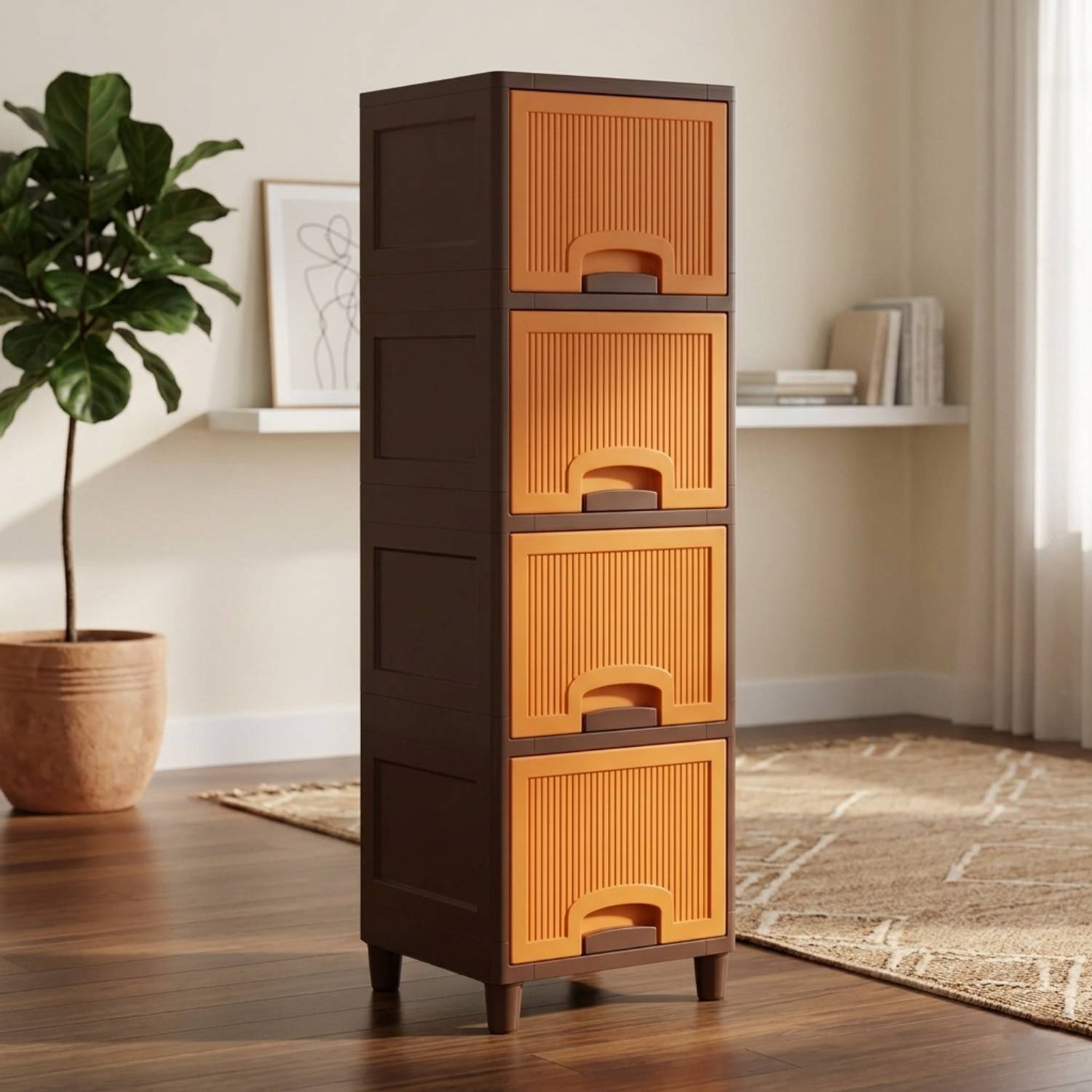Surety for Safety 4 Compartments Plastic 4 layer Multi-Compartment Organizers