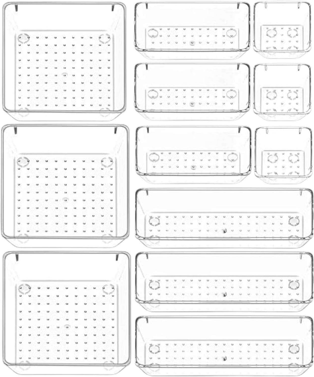 Aliens 12 Compartments Trays Versatile Bathroom, Jewellery, Cosmetic, Office, Vanity, Kitchen Drawer Organizer