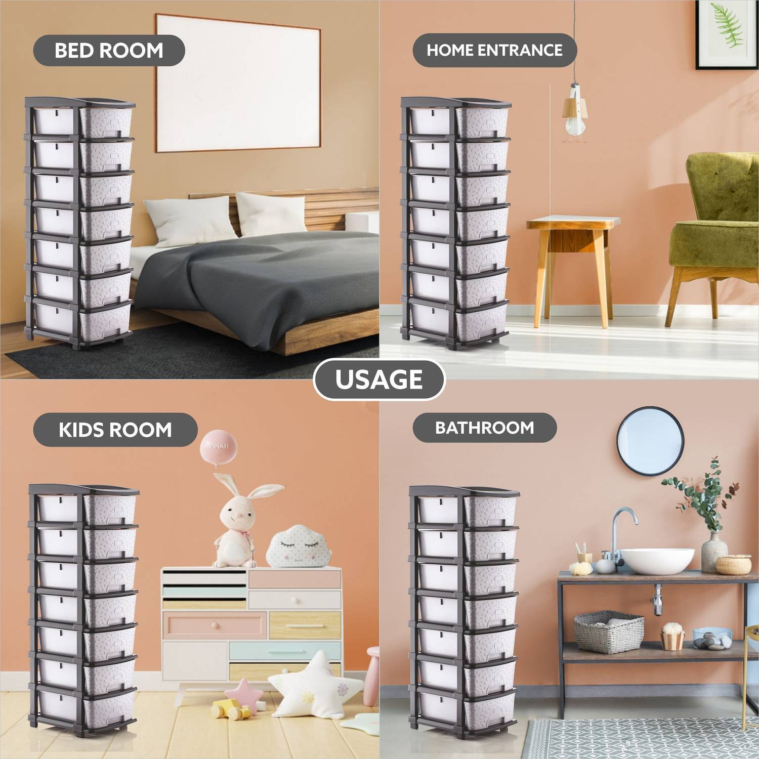 PALAK 7 Drawer Modular Storage System - Image 5