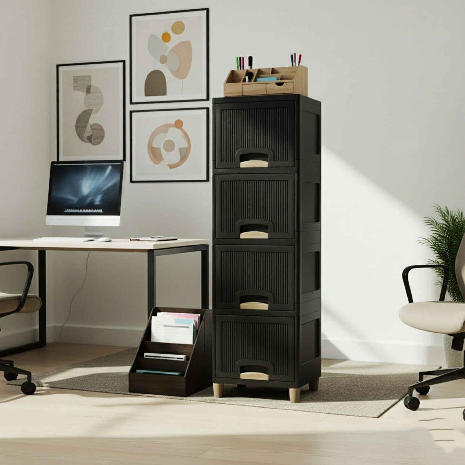 Image of TOOBIL 4 Compartments PLASTIC DRAWER