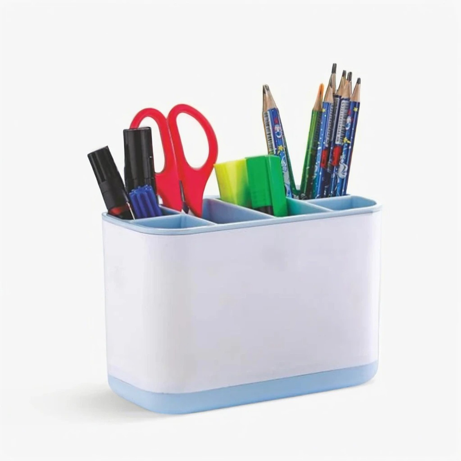 Image of SAKO 6 Compartments Acrylonitrile Butadiene Styrene, Plastic Finish Desk Organizer