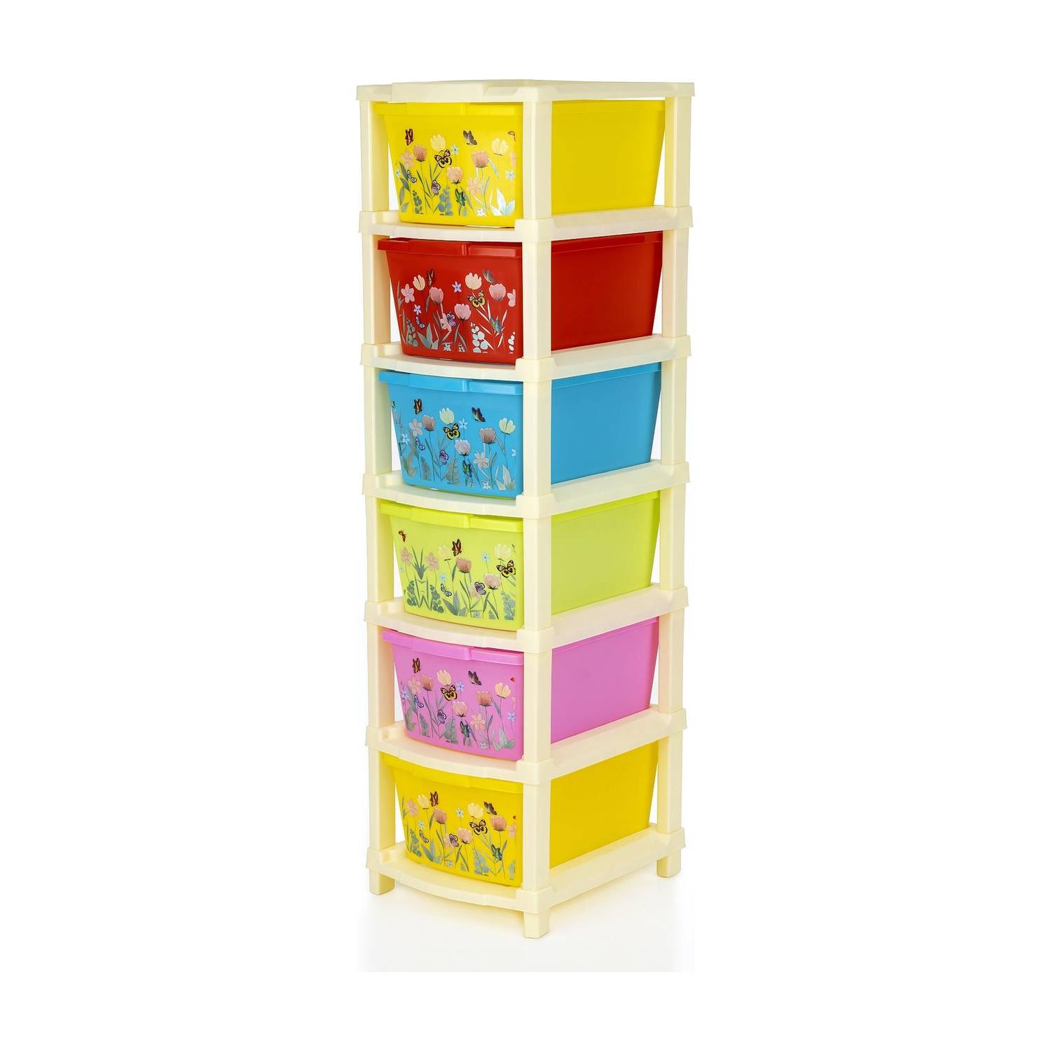 Pinkwhale 6 Compartments Plastic Cabinet