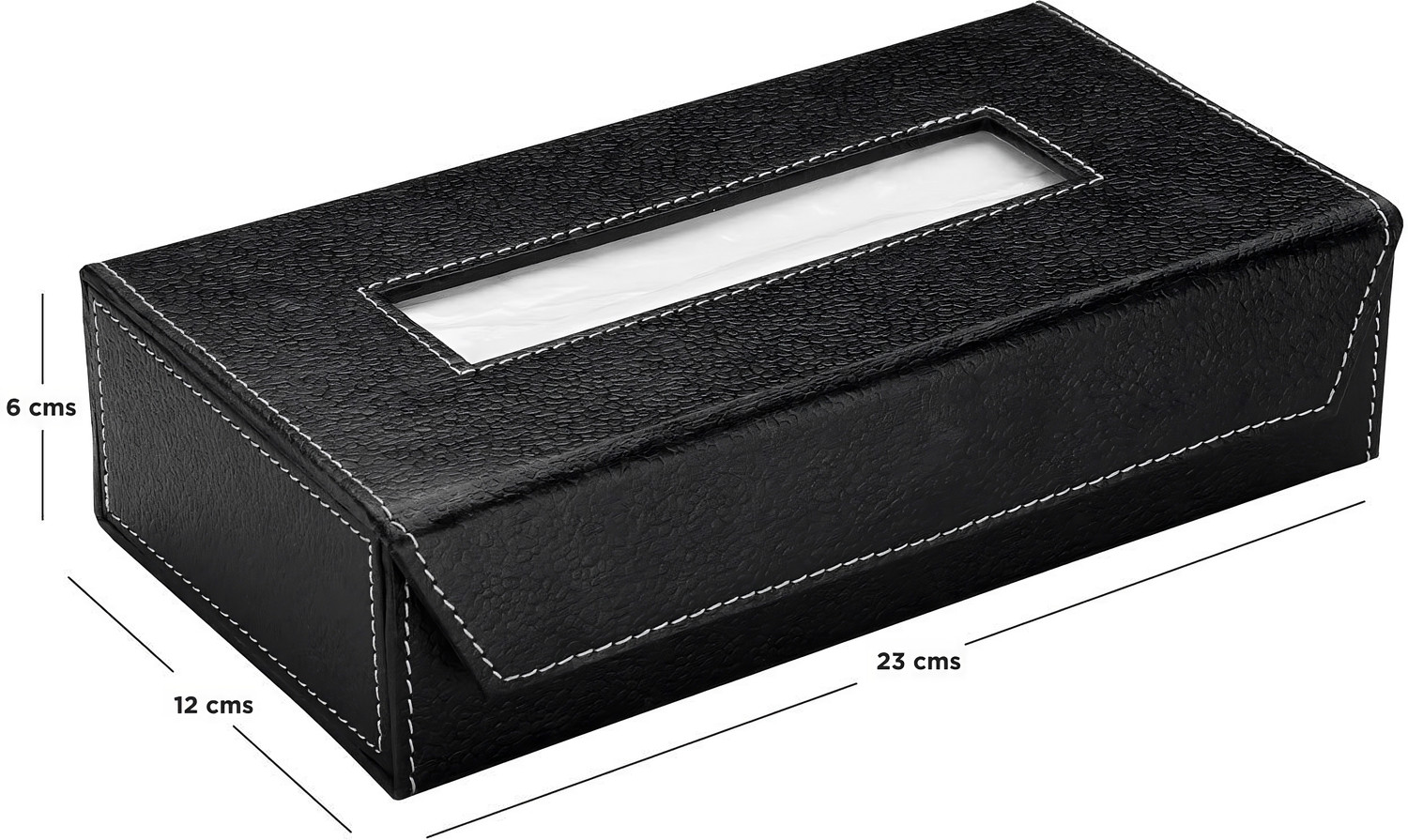 Image of tinytoyz 1 Compartments Tissue Box Holder with 100 Pulls Cotton Rags Tissue for Office Desks,Cars & Home TISSUE PAPER HOLDER
