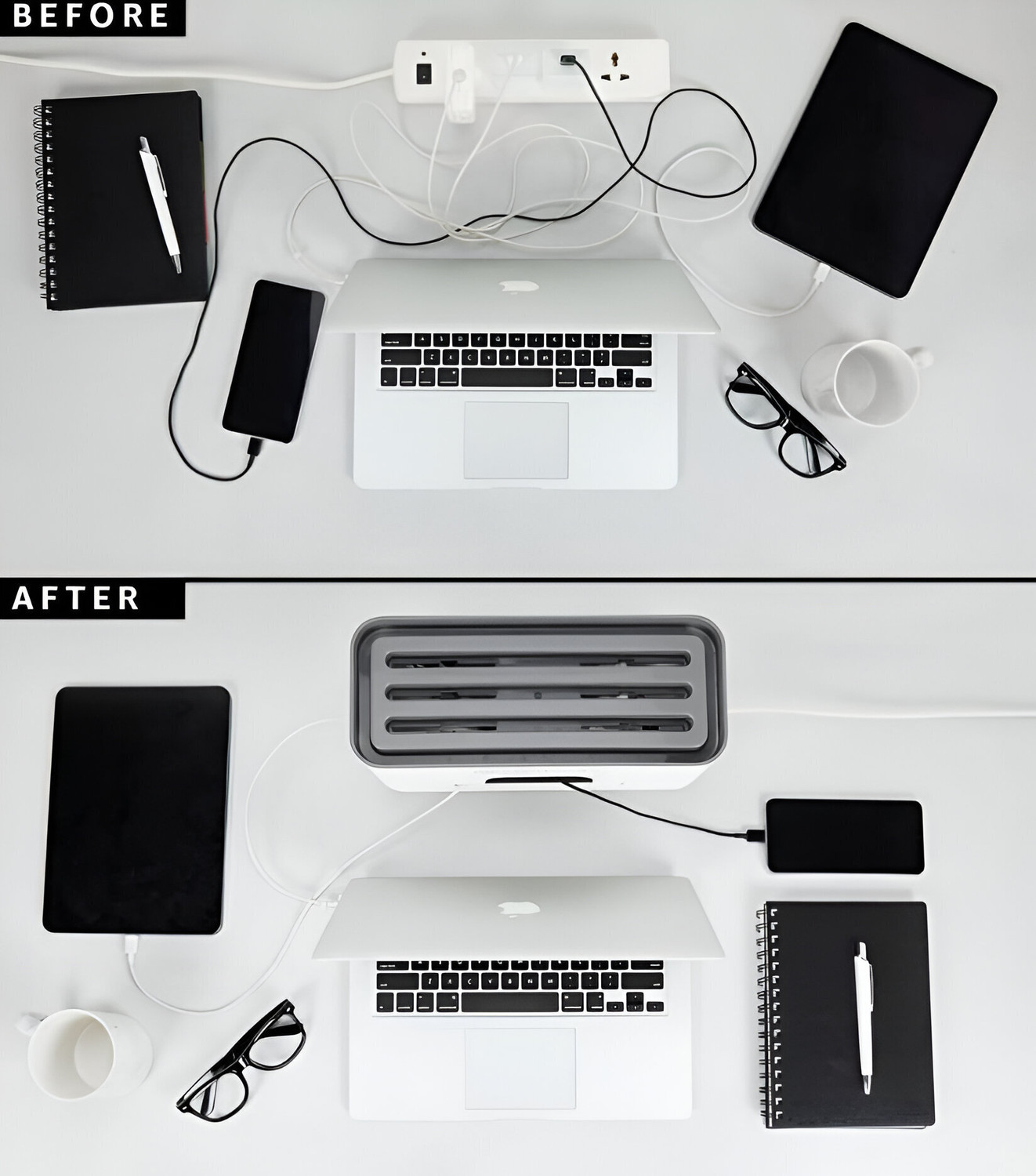 Image of Dwarkesh Enterpise 1 Compartments Plastic Cable Organizer Box