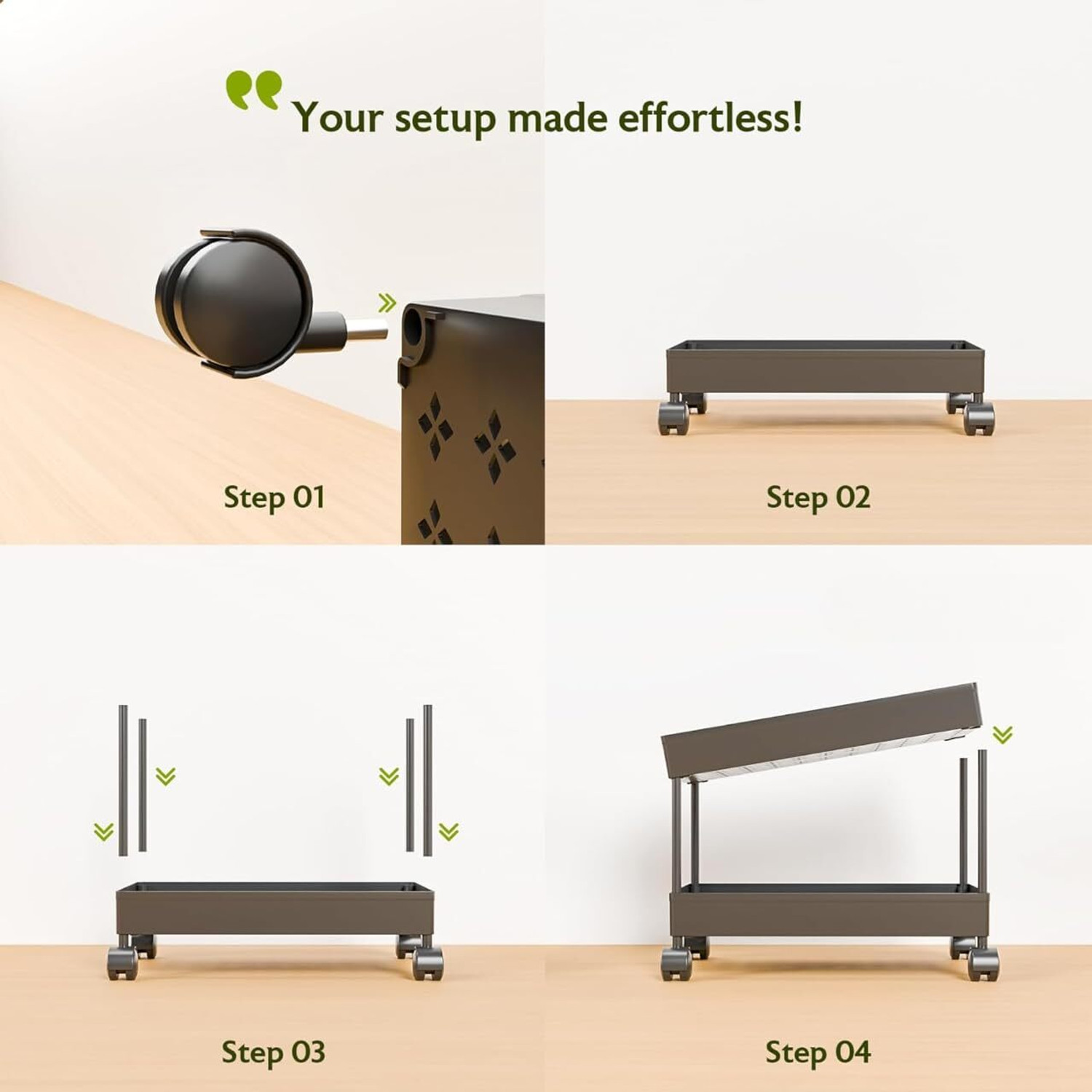 Image of Homemet Slim 5-Layer Rolling Storage Rack Kitchen Storage Organizer Trolley Plastic Plastic Kitchen Trolley (DIY(Do-It-Yourself))