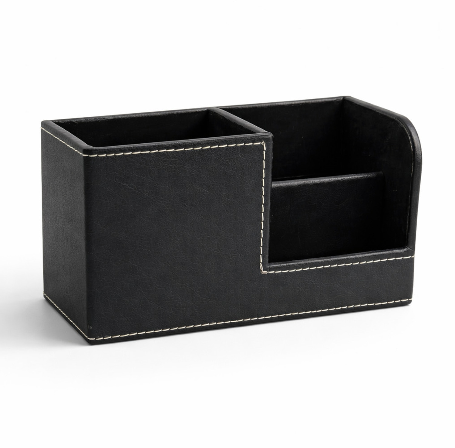 Image of HANAYA 3 Compartments VEGAN LEATHER PEN STAND