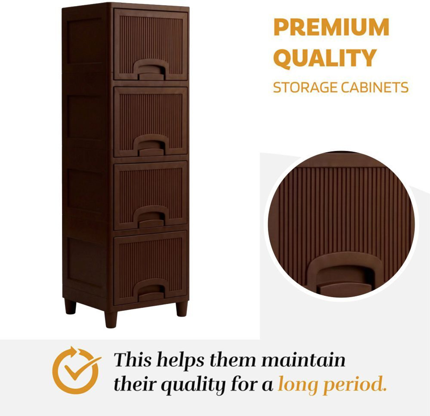 Image of Surety for Safety 4 Compartments Plastic 4 layer drawer Multi-Compartment Organizers