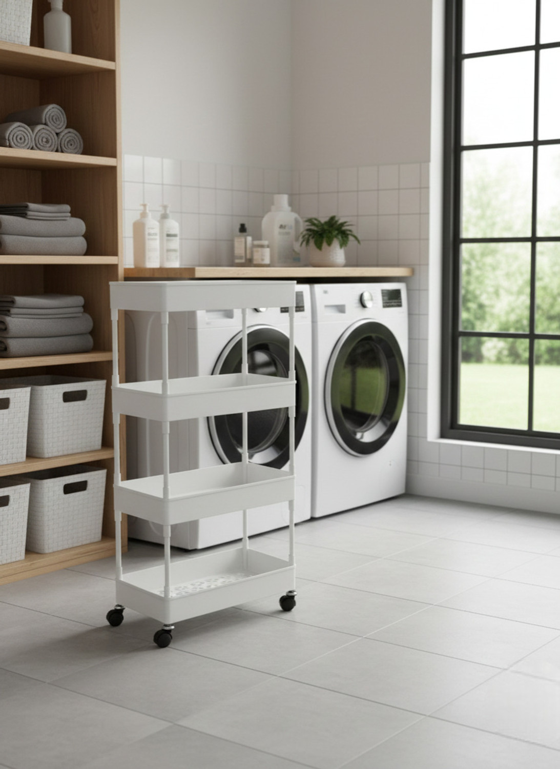 Image of HUMBLE KART 4 Compartments PLASTIC KITCHEN RACK