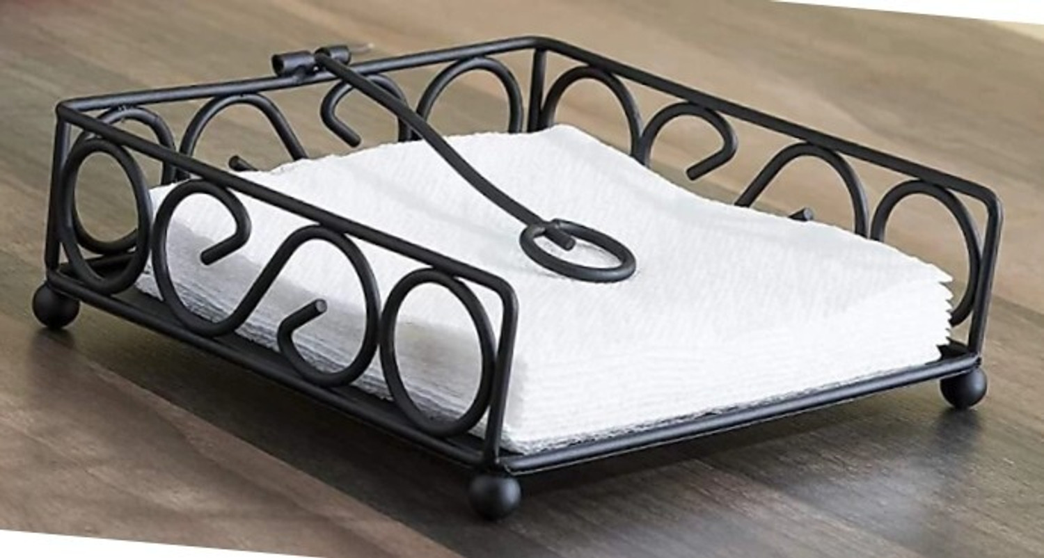 Image of HiraWoodArt 0 Compartments iron Napkin Stand
