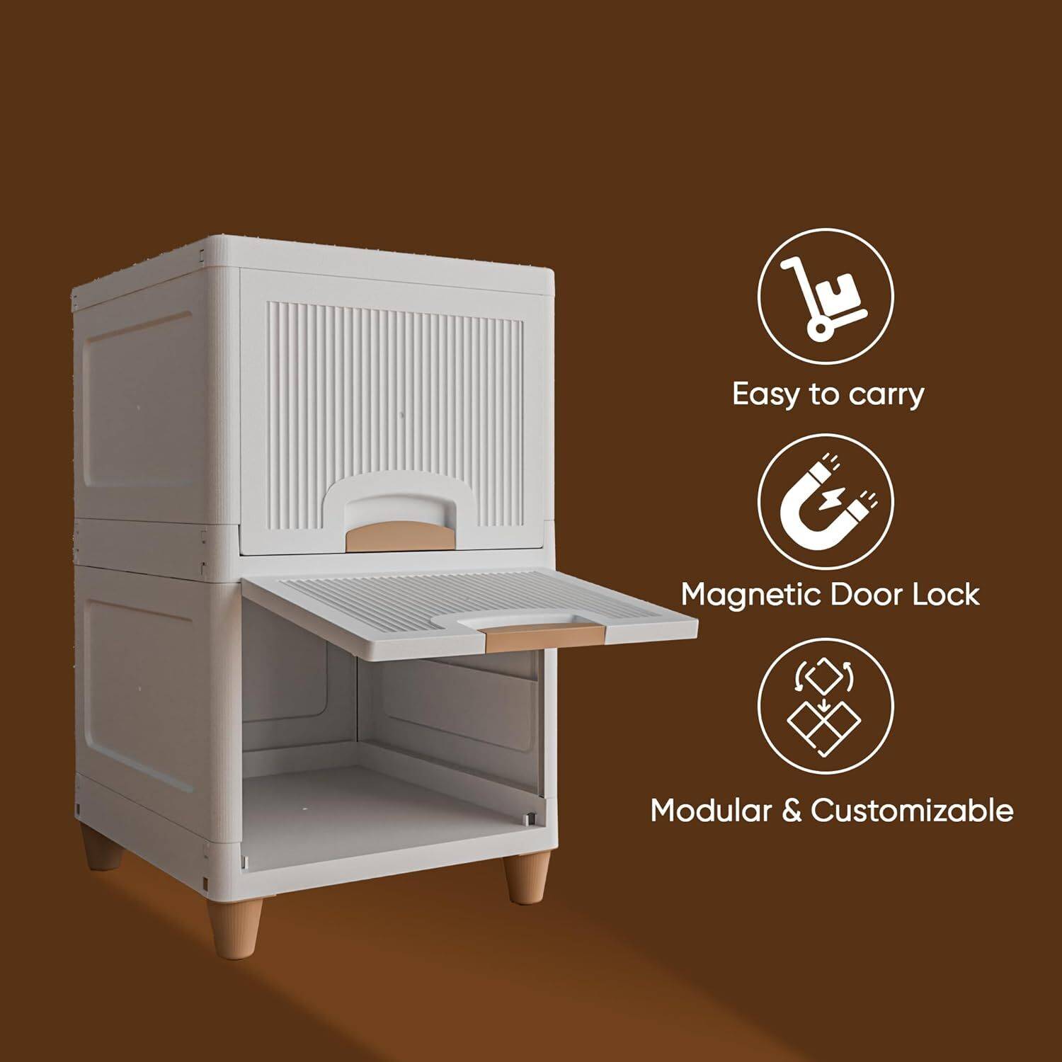 ALCY 5 Layer Plastic Wardrobe - Image 3