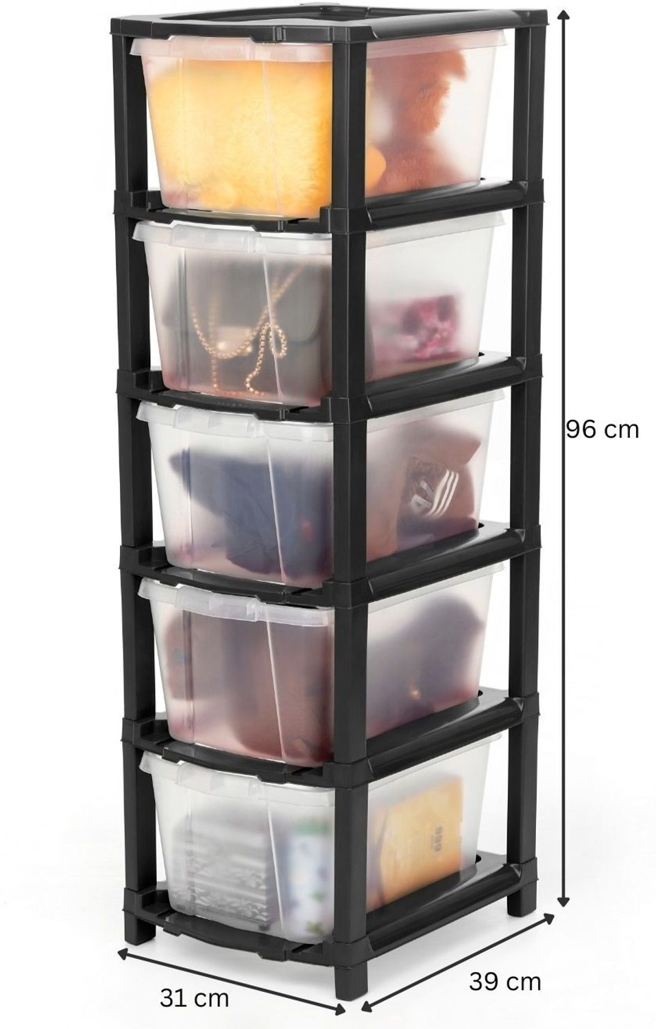 Image of ELIGHTWAY MART Plastic Open Book Shelf
