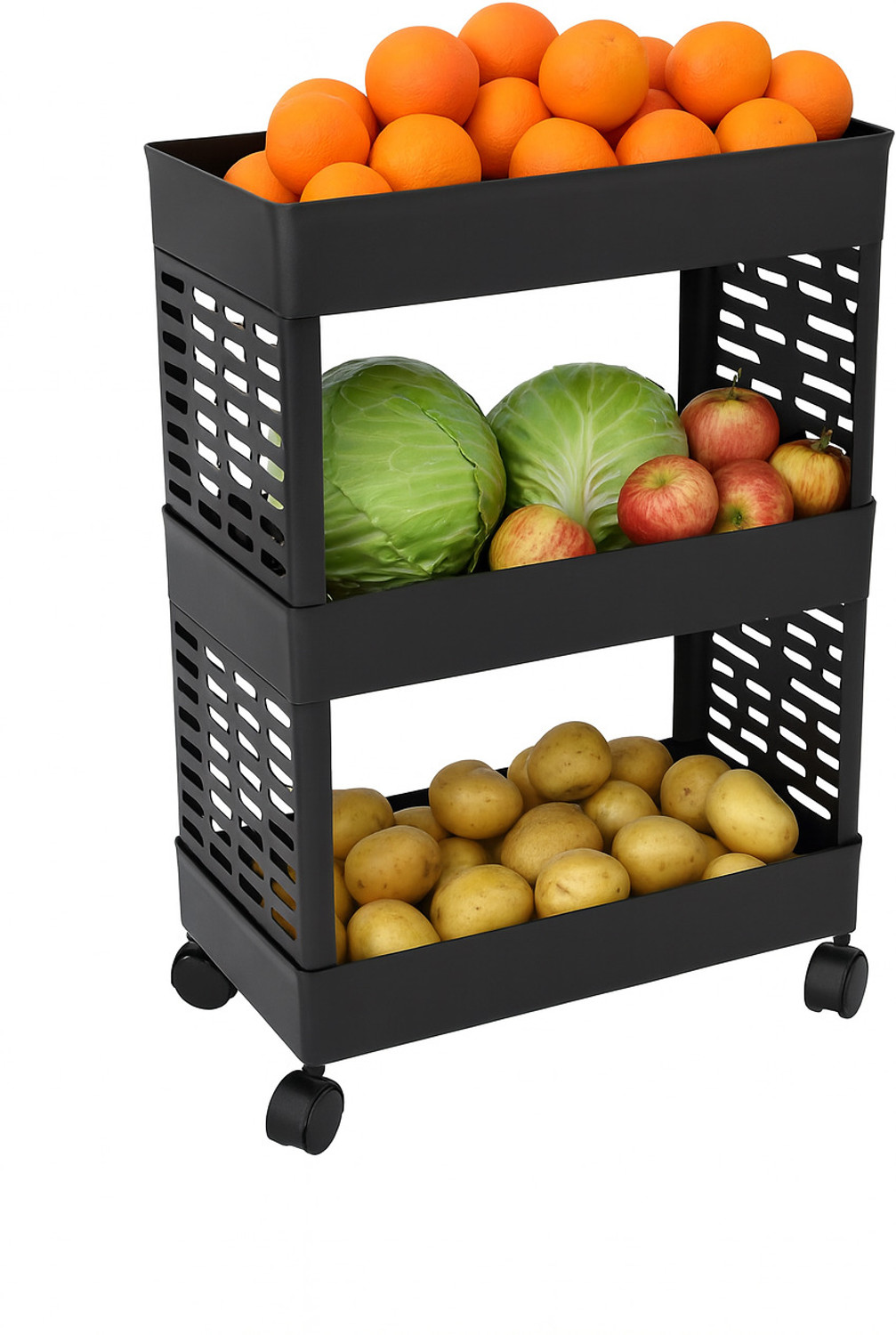 Image of FlatKitch 3 Compartments plastic Portable Desk organizer