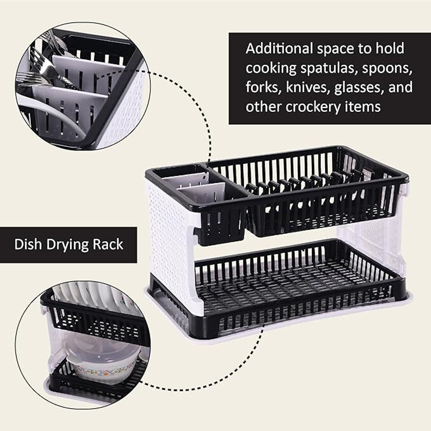 Image of HUMBLE KART 2 Compartments Plastic Desk organizer