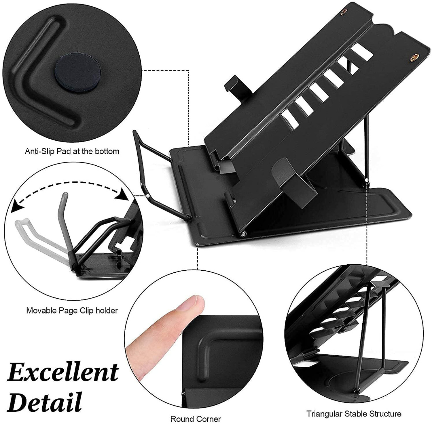Image of FRENYEAR 6 Compartments Metal Metal Stand Holder