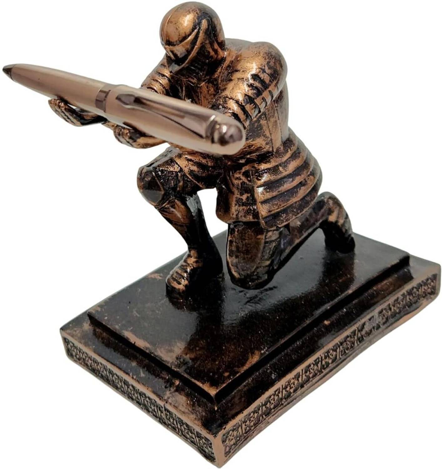 Arnavira 1 Compartments Resin Warrior Knight Pen Holder/Soldier Pen Holder