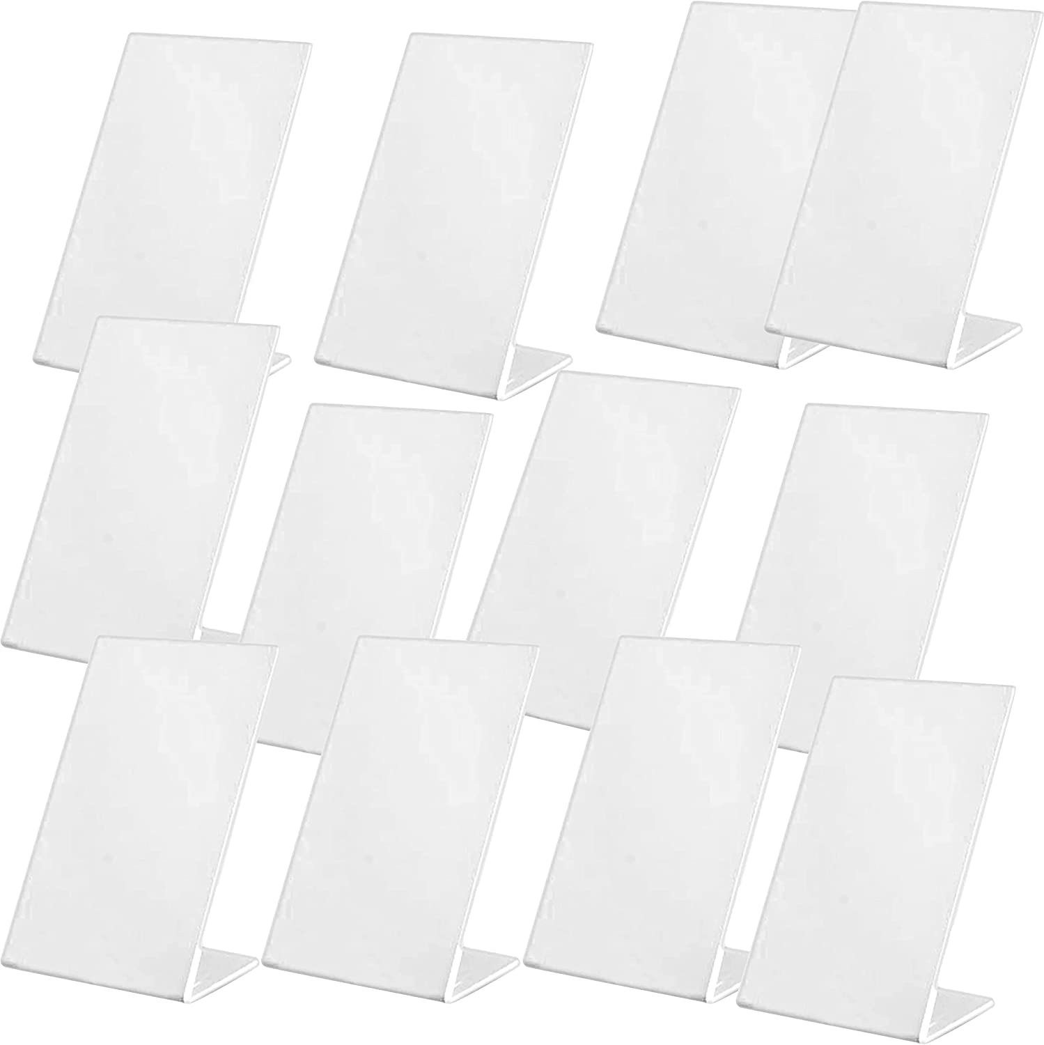 Image of CPI 12 Compartments Acrylic A6 High Quality Bar code QR Code L Shape Display Stand (Pack of 12)