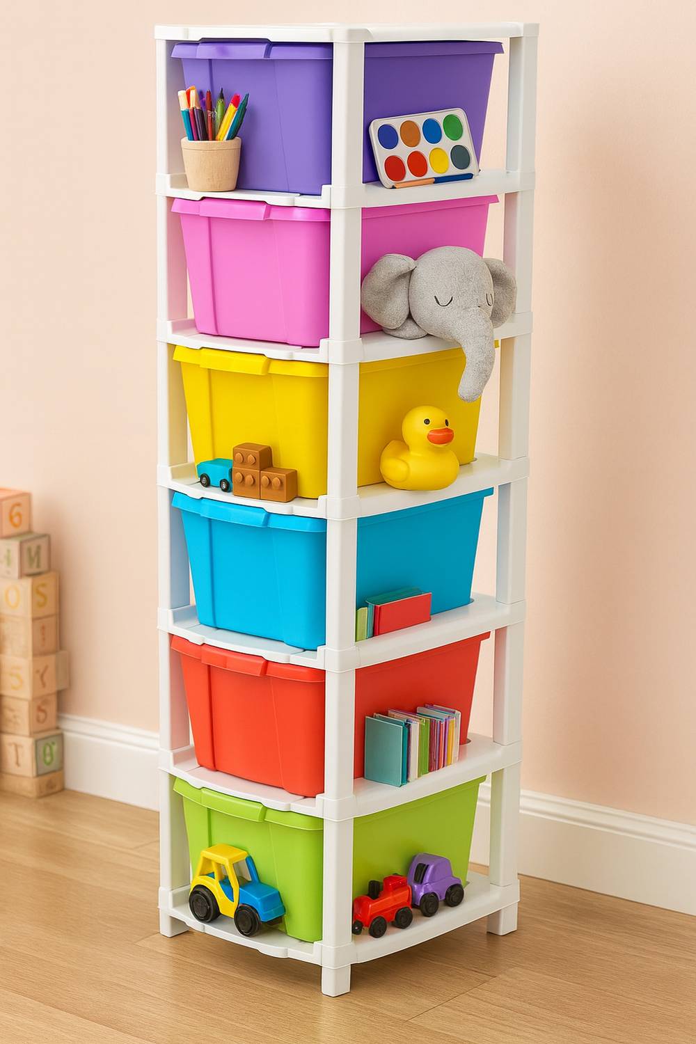Flipkart.com | UKRAINEZ 6 Compartments Plastic Modular Drawer