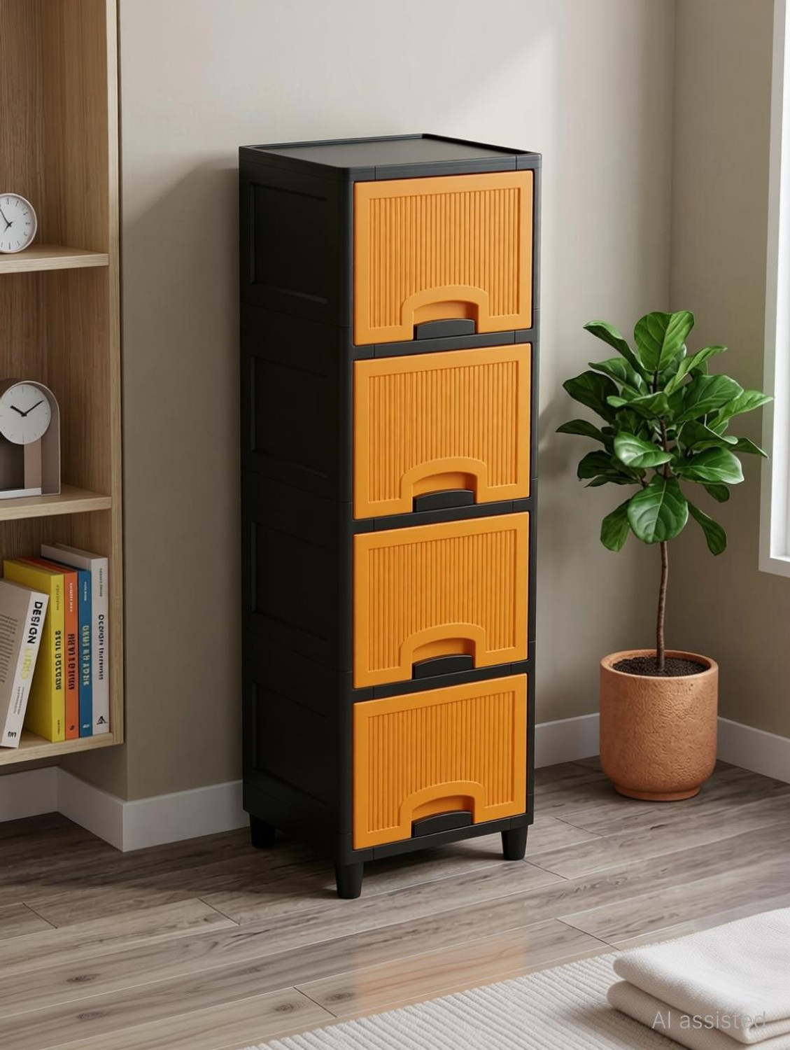 Image of MAXTID 6 Layer White Organizer Cabinet for Bathroom & Utility Drawer Divider